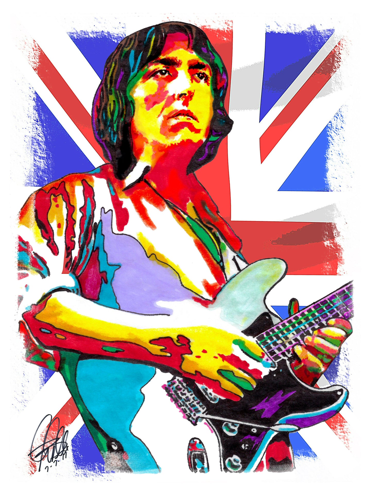 Allan Holdsworth Guitar Jazz Fusion Music Print Poster Wall Art 18x24