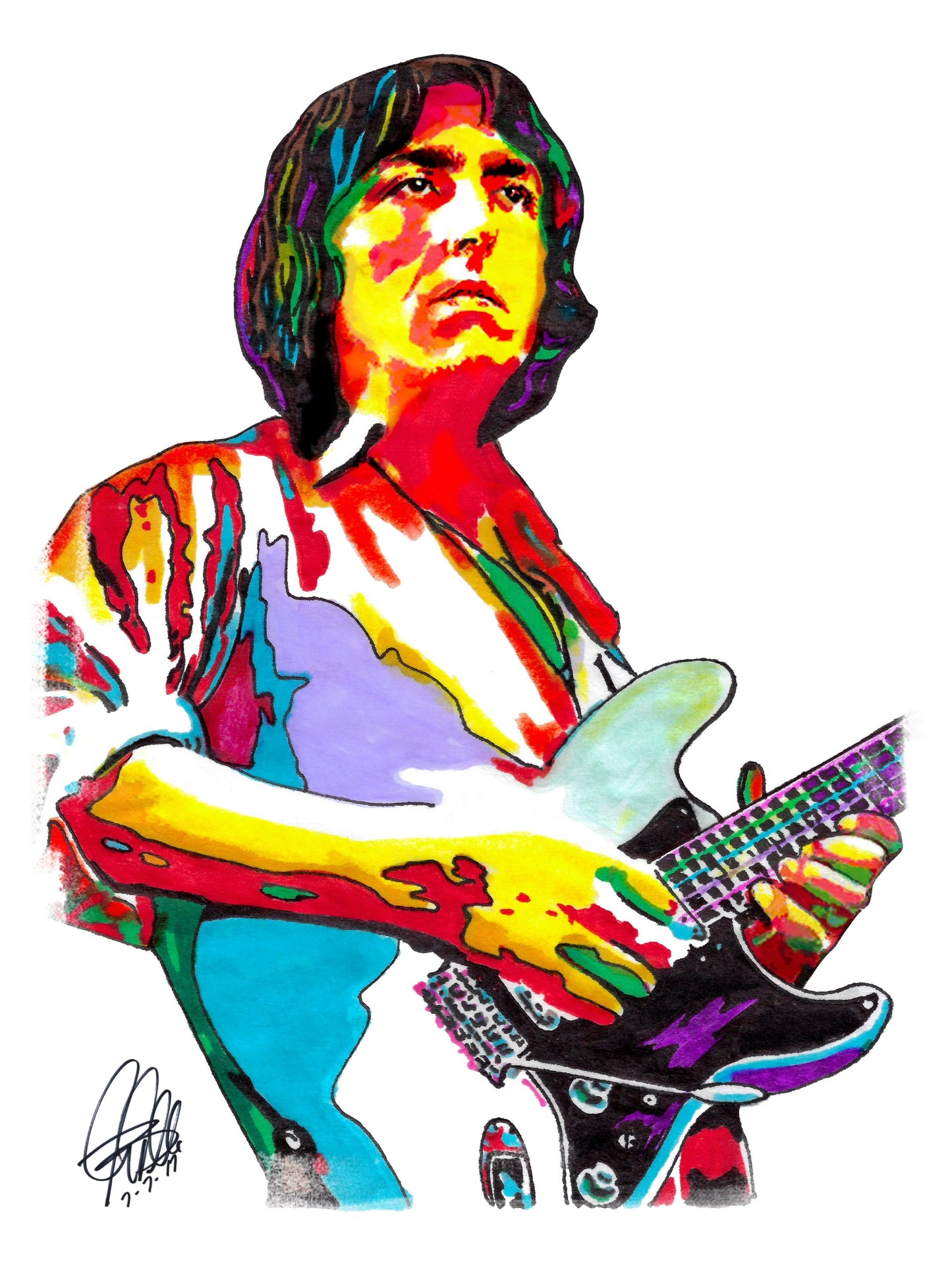 Allan Holdsworth Guitar Jazz Music Print Poster Wall Art 18x24