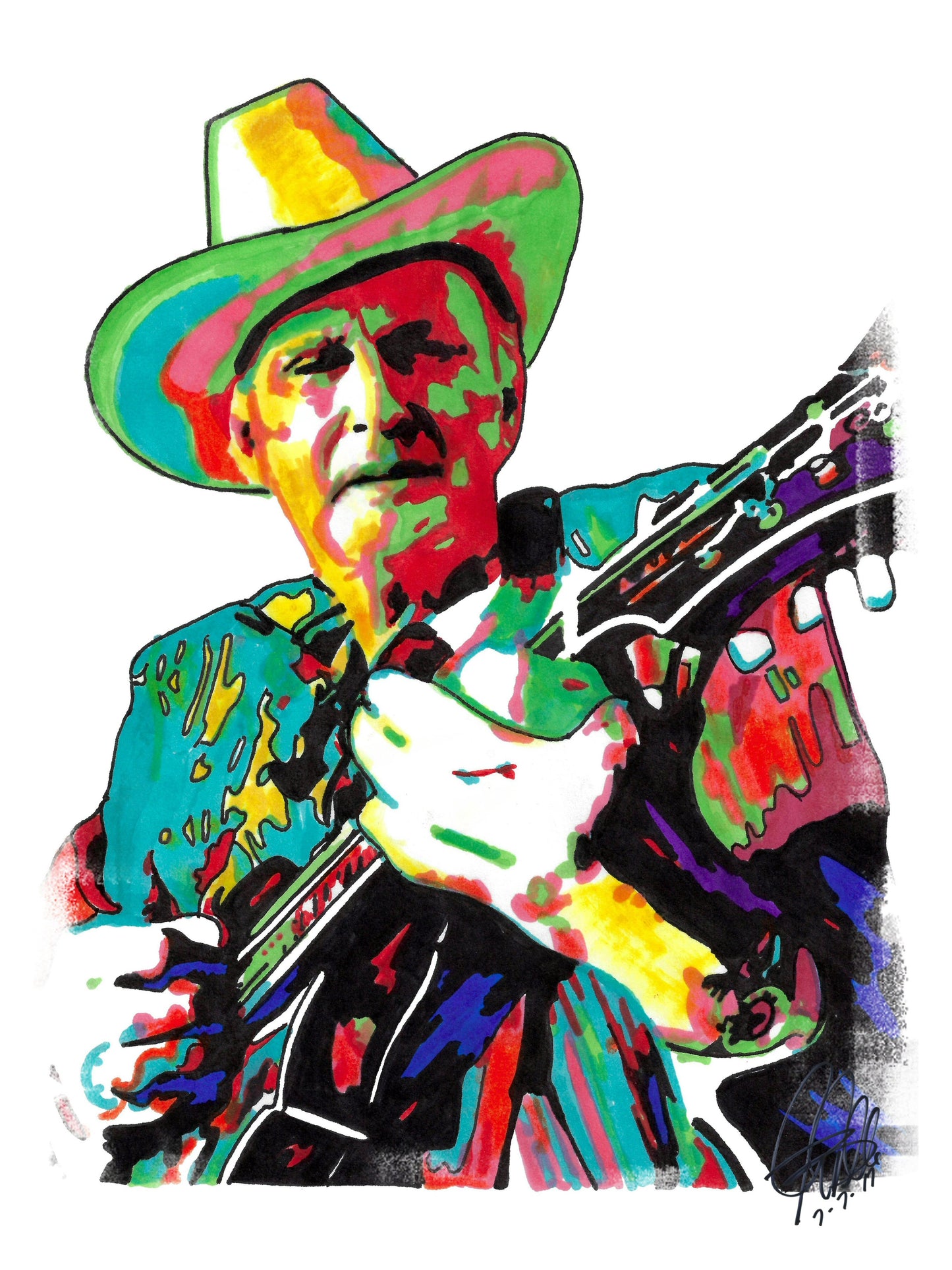 Bill Monroe Mandolin Bluegrass Country Music Poster Print Wall Art 8.5x11