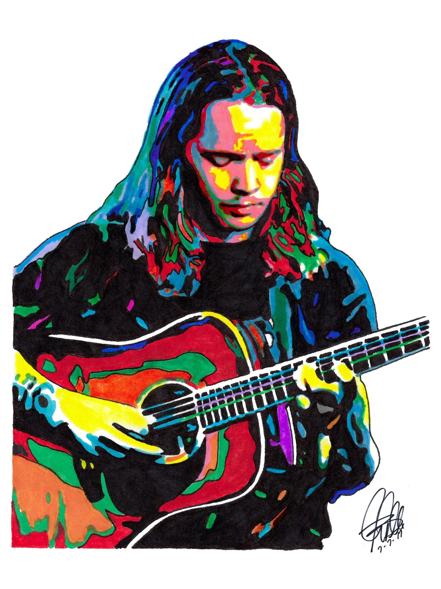 Billy Strings Guitar Bluegrass Outlaw Country Music Poster Print Wall Art 18x24