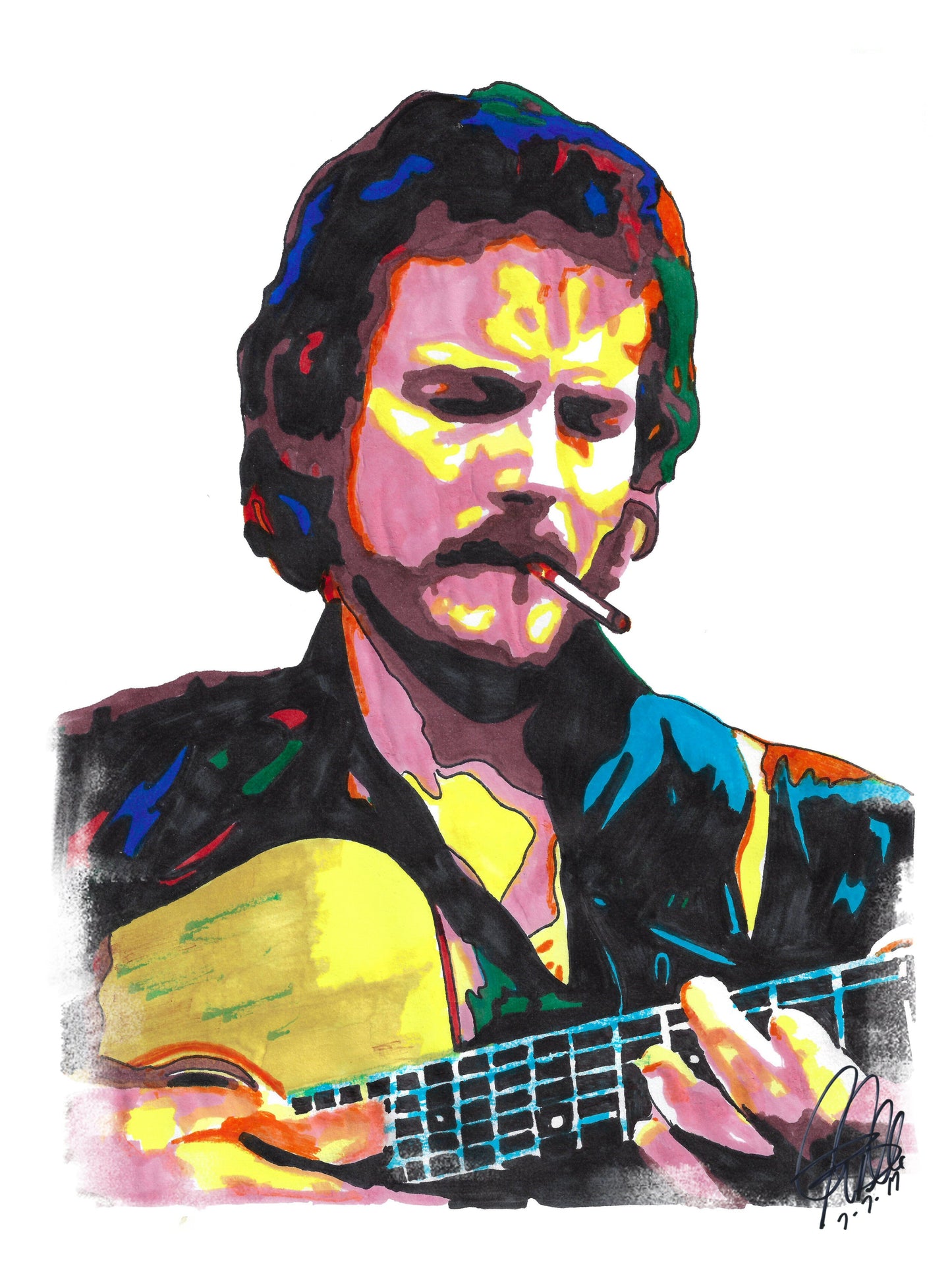 Gordon Lightfoot Singer Guitar Folk Rock Music Poster Print Wall Art 18x24