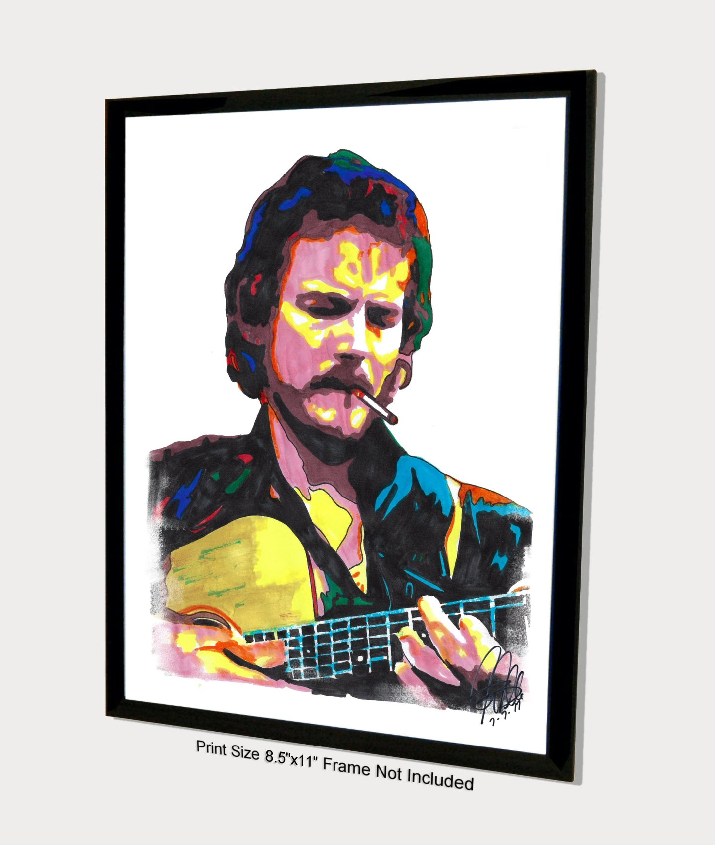 Gordon Lightfoot Singer Guitar Folk Rock Music Poster Print Wall Art 8.5x11