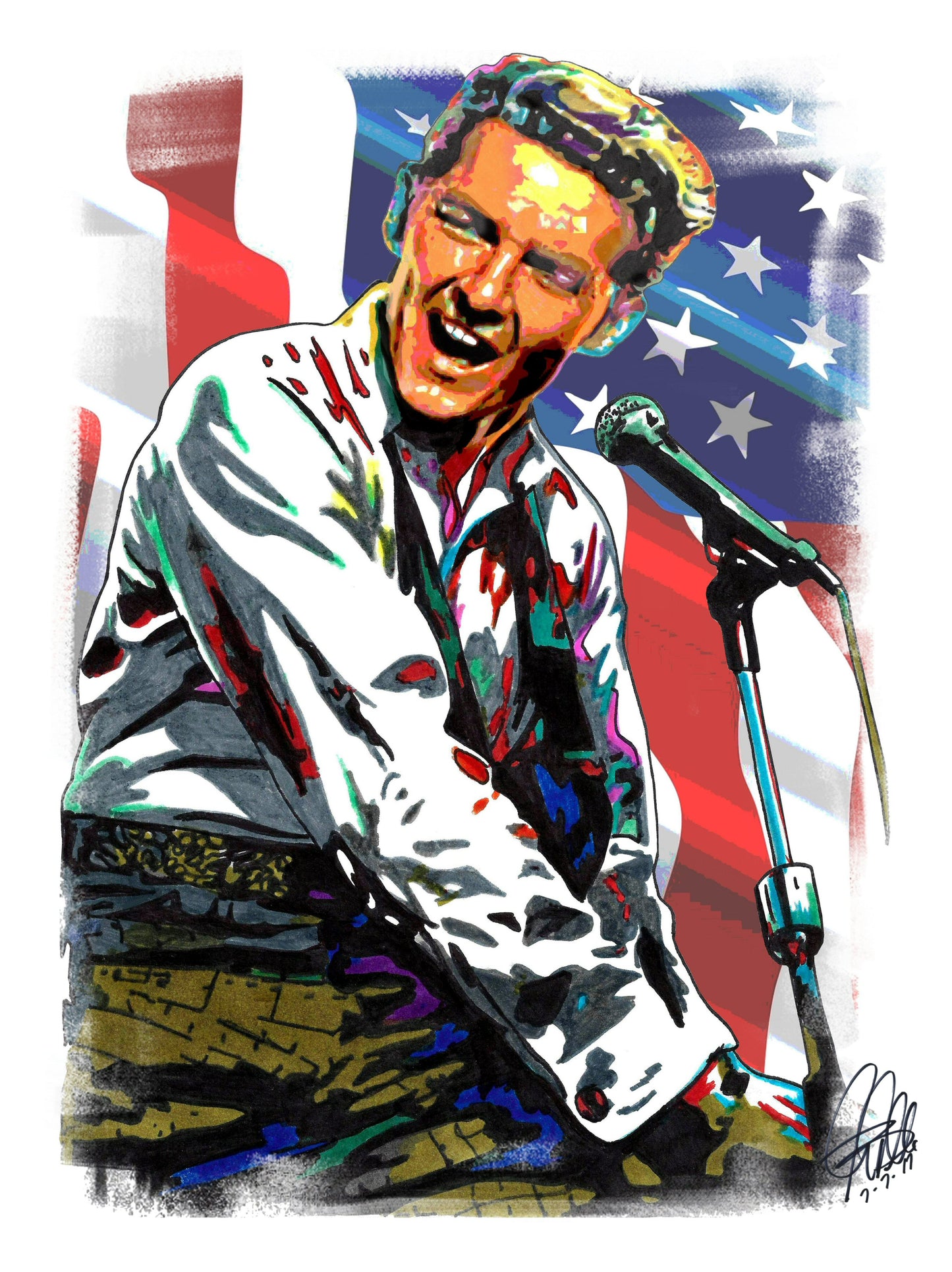 Jerry Lee Lewis Singer Rock and Roll Blues Music Poster Print Wall Art 8.5x11