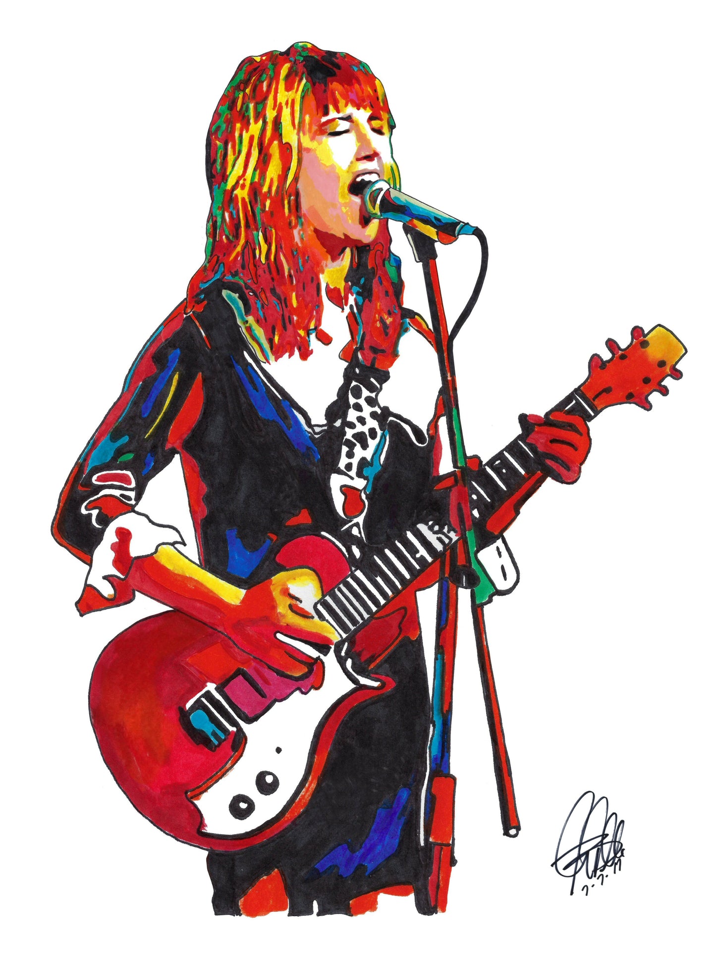 Kim Shattuck The Muffs Guitar Punk Rock Music Poster Print Wall Art 18x24