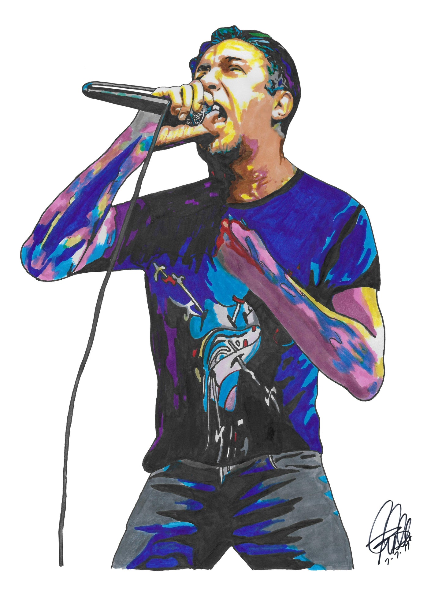 Lou Koller Sick of It All Music Punk Rock Poster Print Wall Art 8.5x11