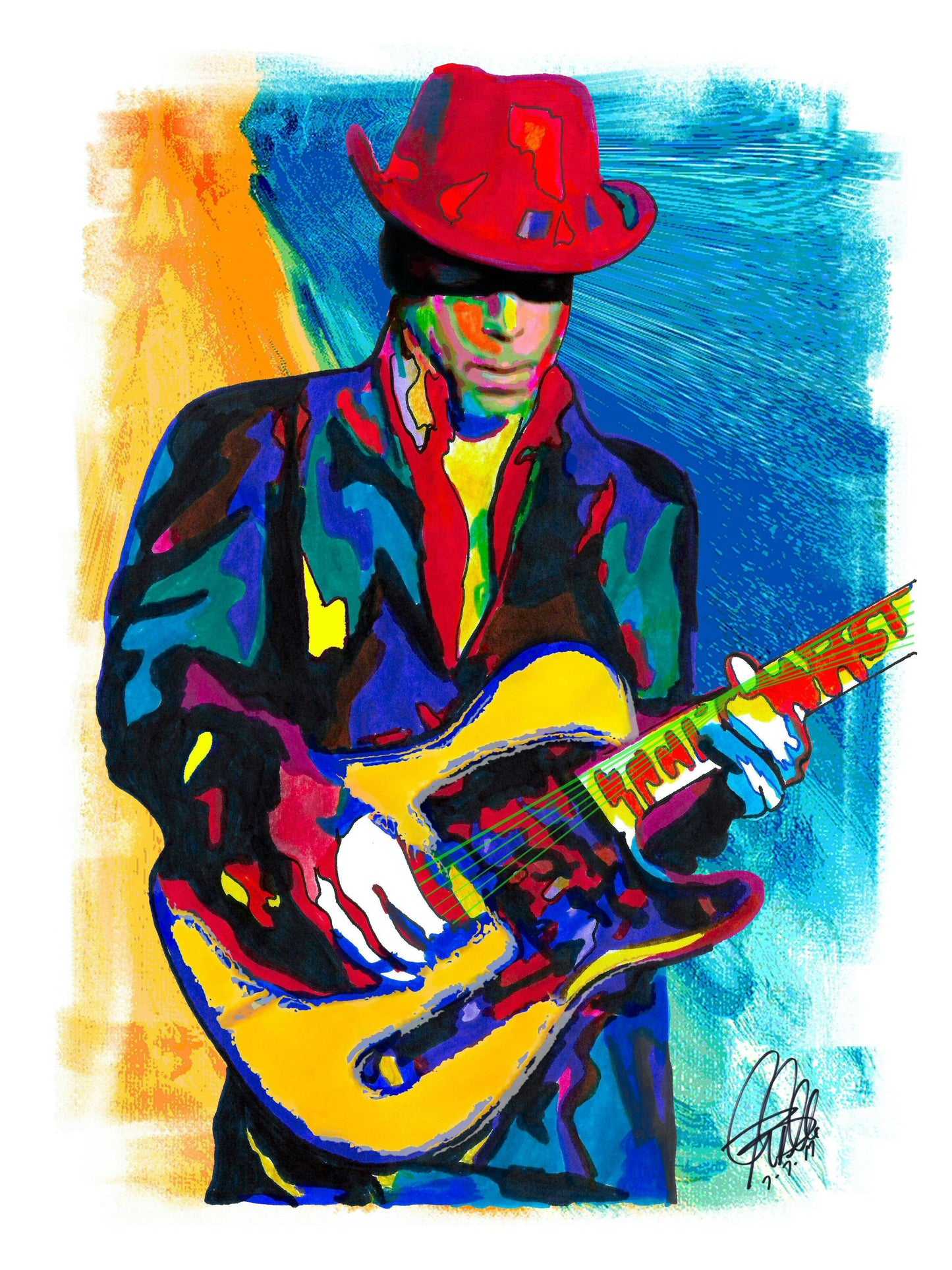 Prince Singer Guitar Funk Rock Music Poster Print Wall Art 18x24