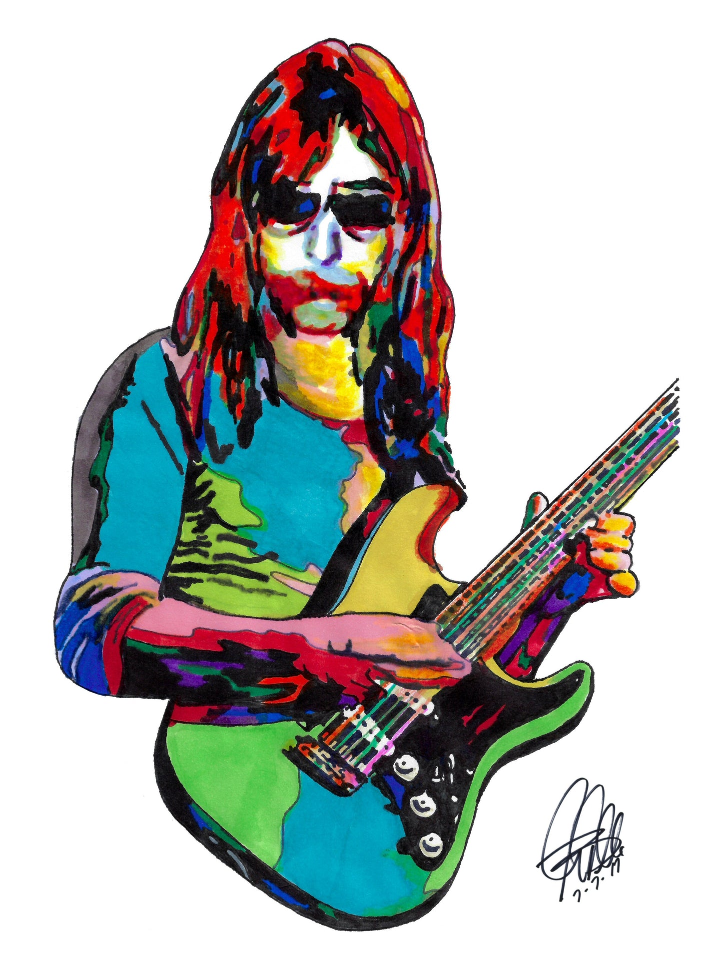 Jeff Skunk Baxter Guitar Rock Music Poster Print Wall Art 18x24