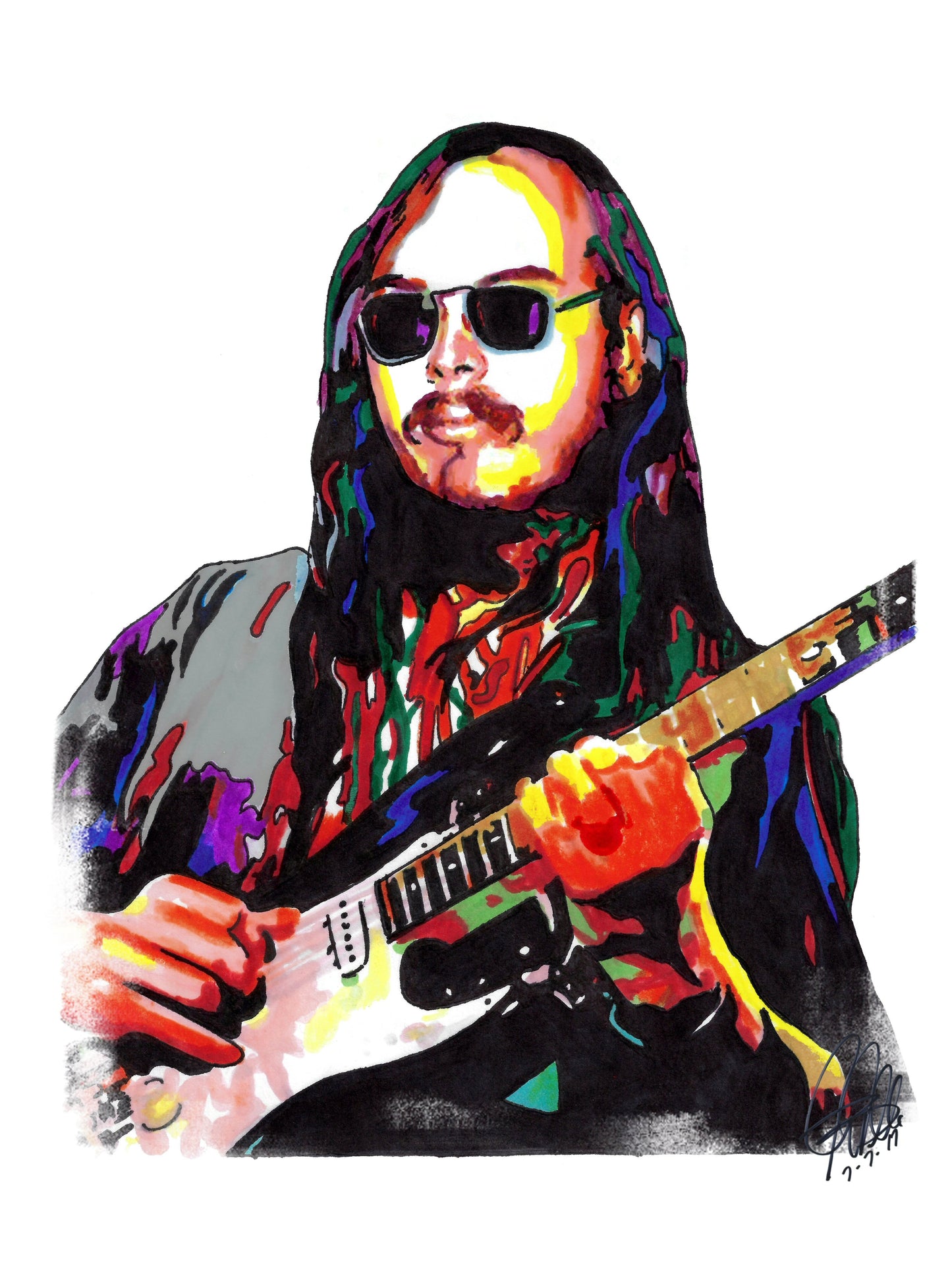 Walter Becker Steely Dan Jazz Guitar Rock Music Poster Print Wall Art 8.5x11