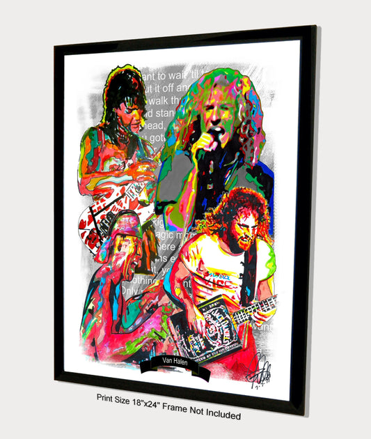 Van Halen Sammy Hagar Rock Music Poster Print Wall Art 18x24