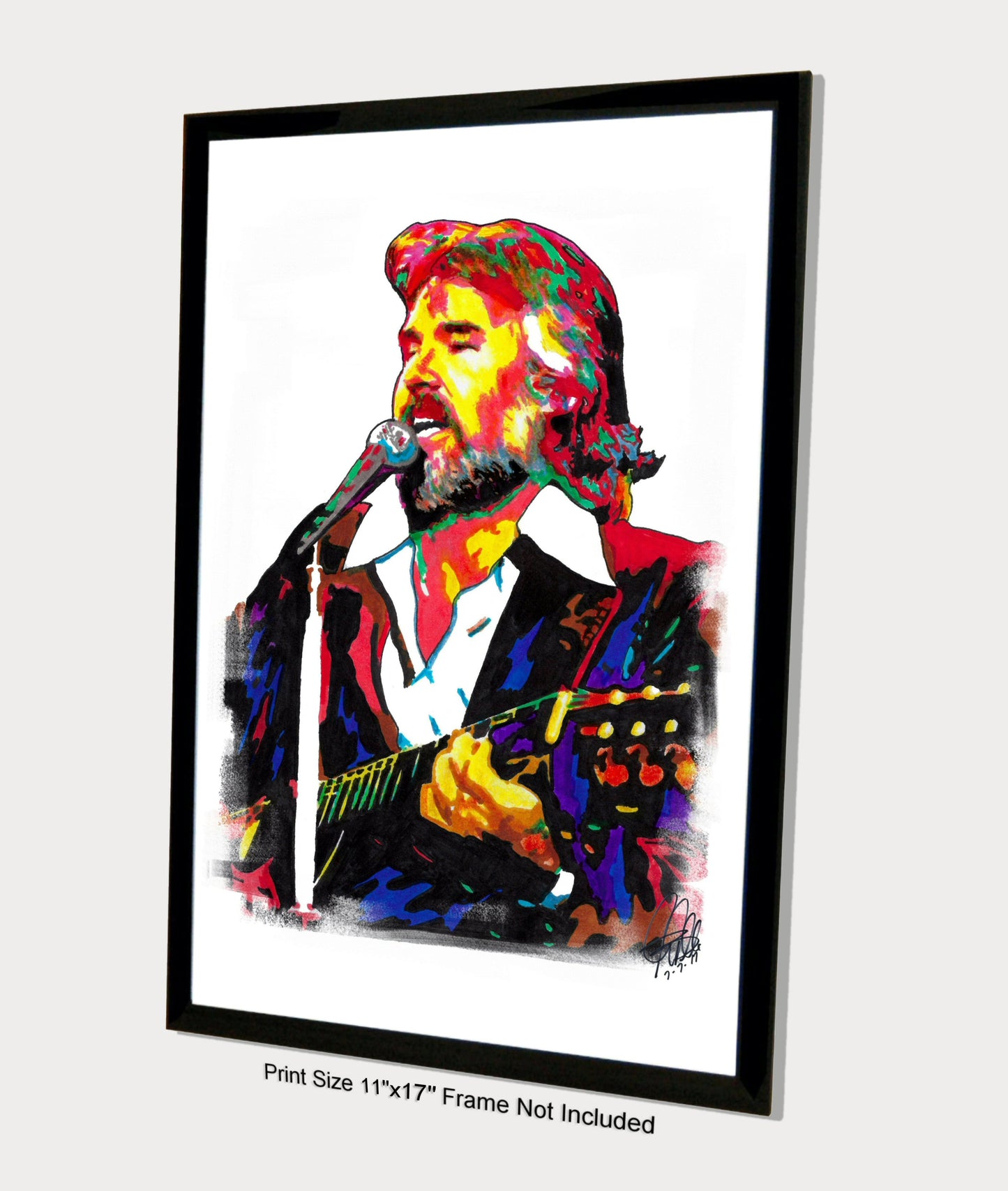 Kenny Rogers Singer Country Music Poster Print Wall Art 11x17