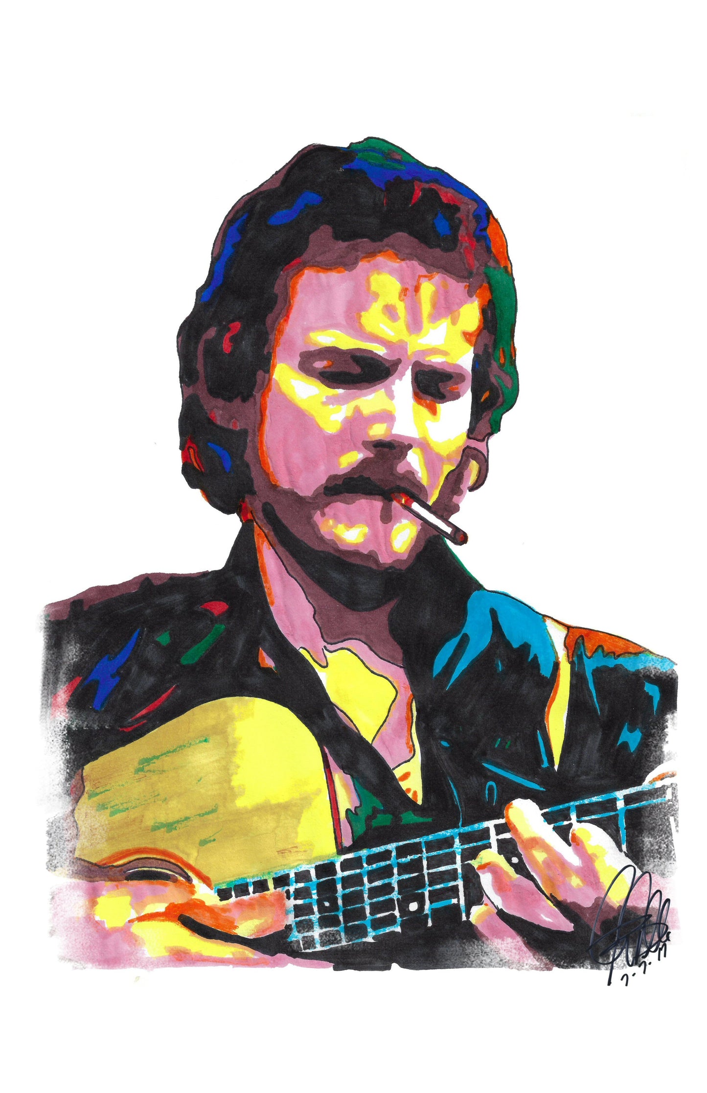 Gordon Lightfoot Singer Guitar Folk Rock Music Poster Print Wall Art 11x17