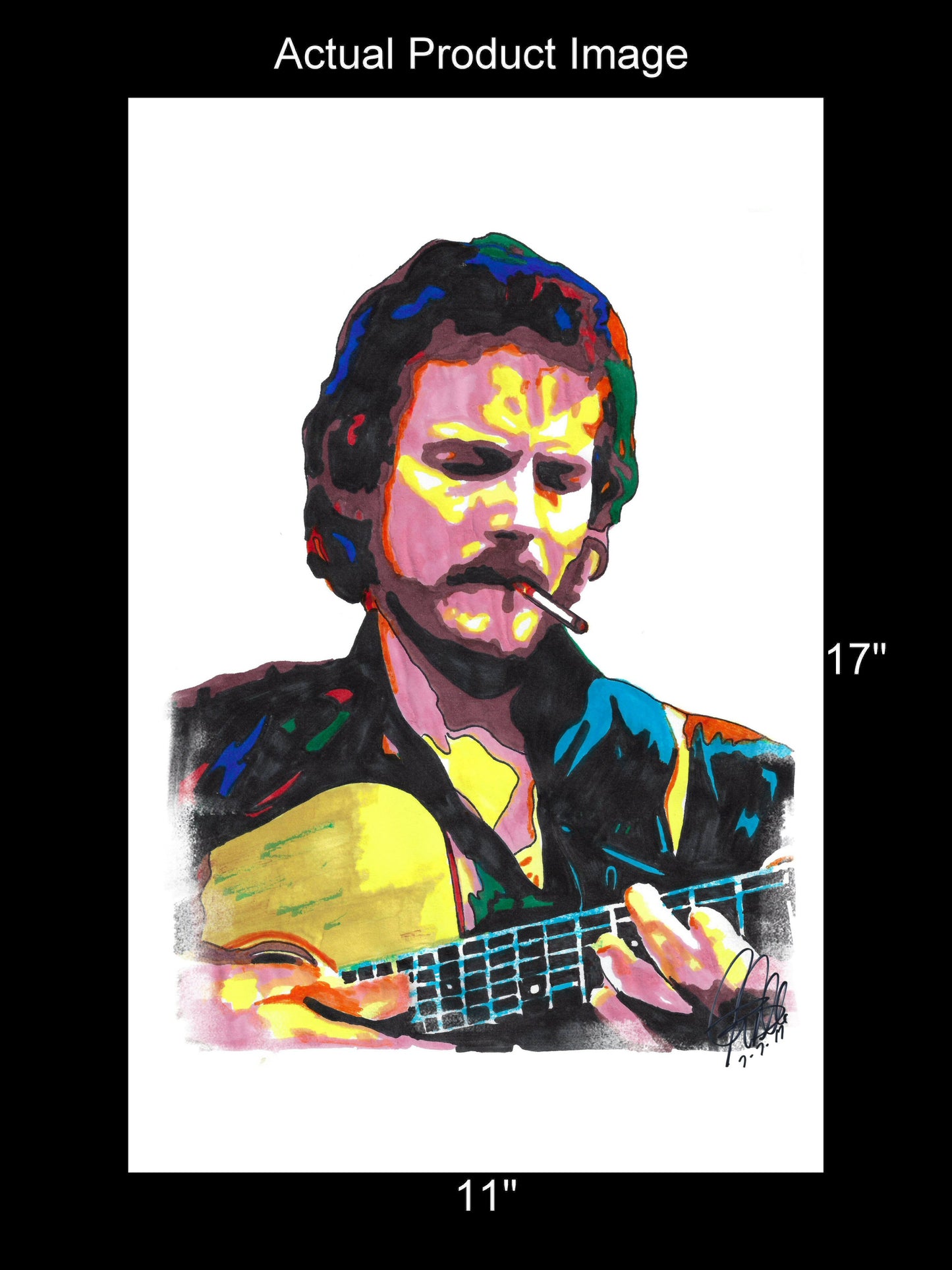 Gordon Lightfoot Singer Guitar Folk Rock Music Poster Print Wall Art 11x17