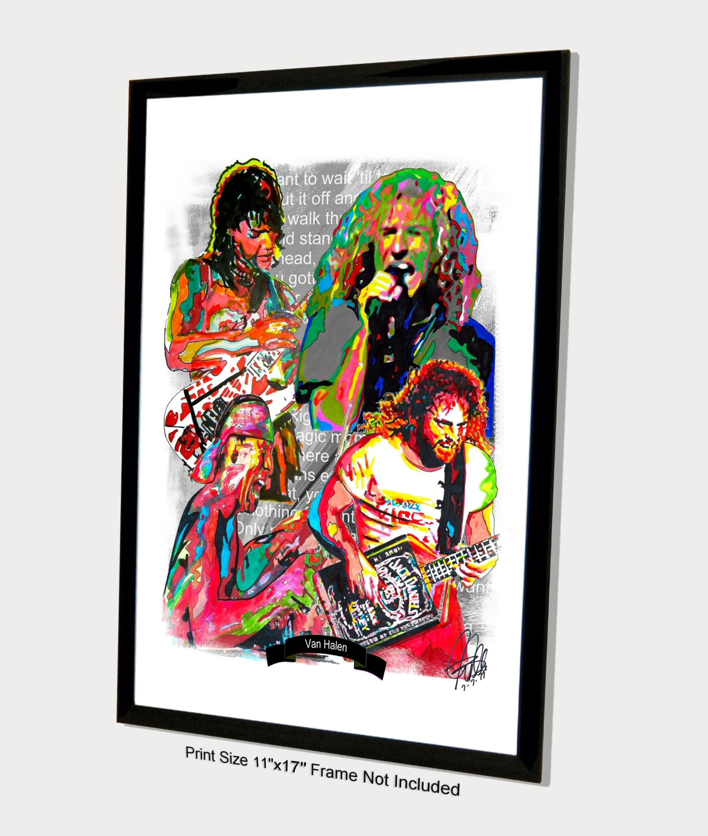 Van Halen Sammy Hagar Rock Music Poster Print Wall Art 11x17