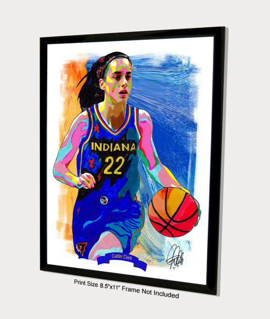 Caitlin Clark Indiana Fever Basketball Sports Poster Print Wall Art 8.5x11