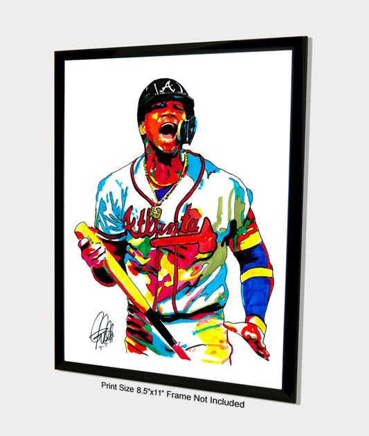 Ronald Acuna Jr Atlanta Braves Baseball Poster Print Wall Art 8.5x11