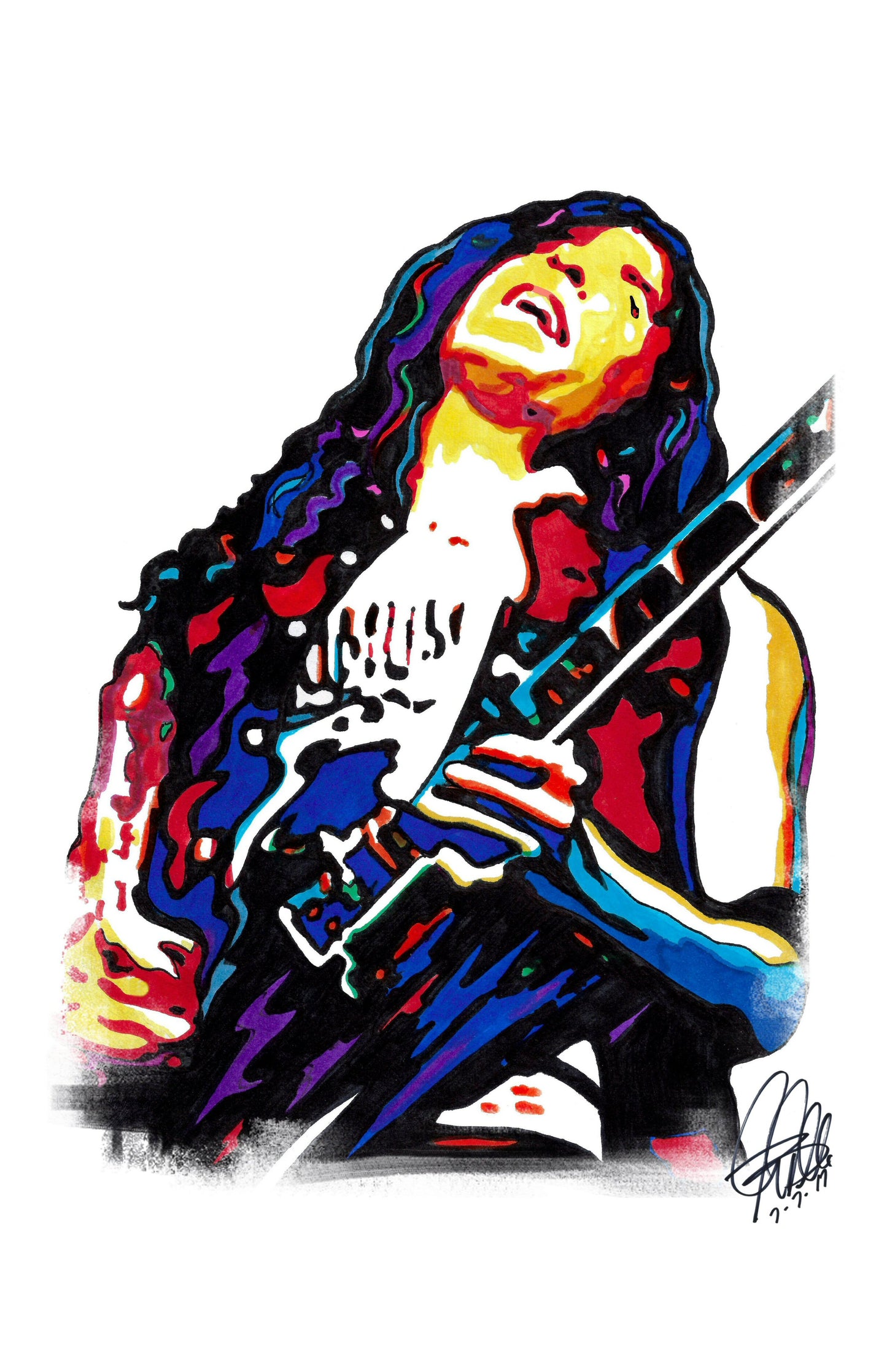 Marty Friedman Megadeth Guitar Thrash Metal Music Print Poster Wall Art 11x17