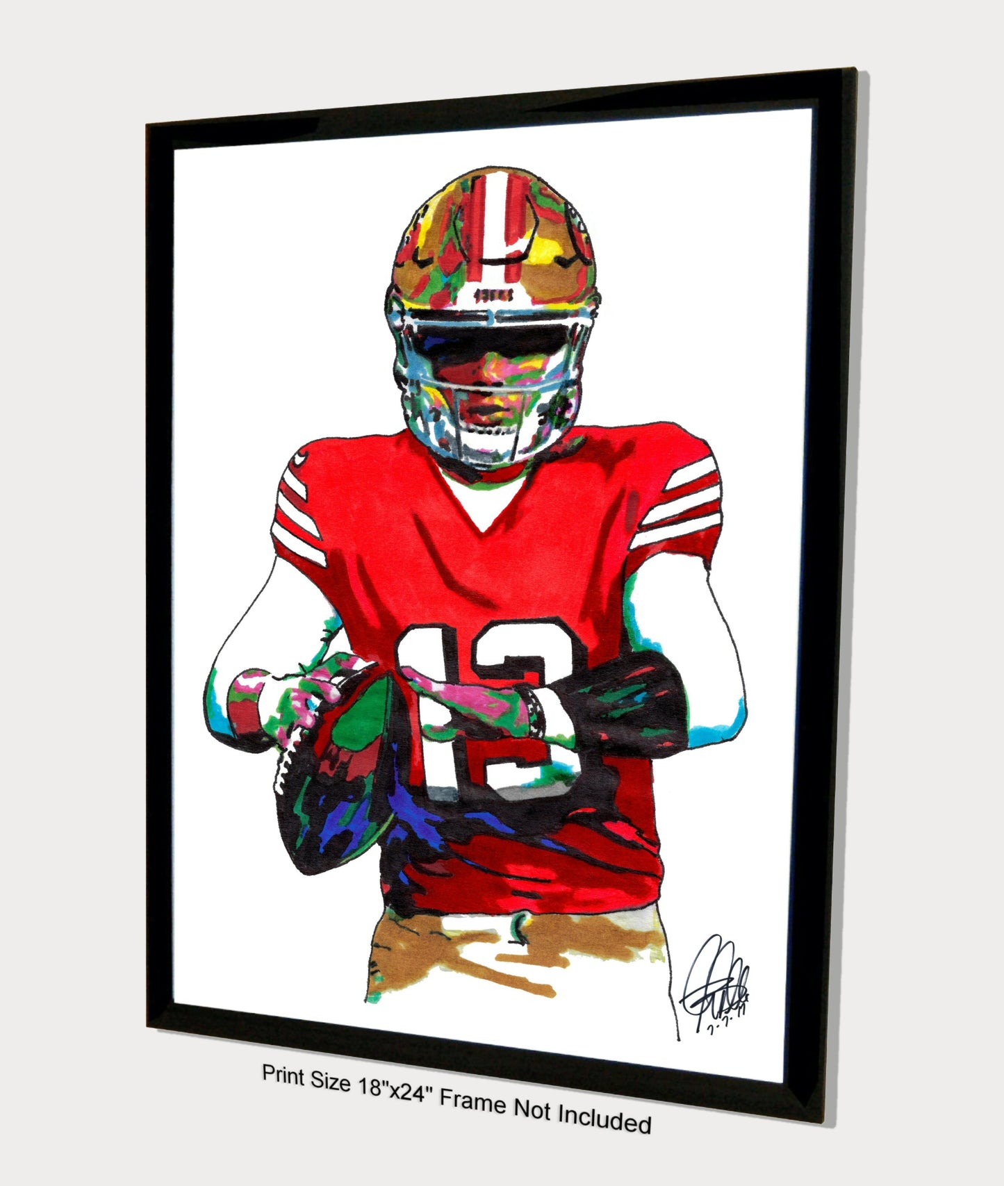 Brock Purdy San Francisco 49ers QB Football Sports Poster Print Wall Art 18x24