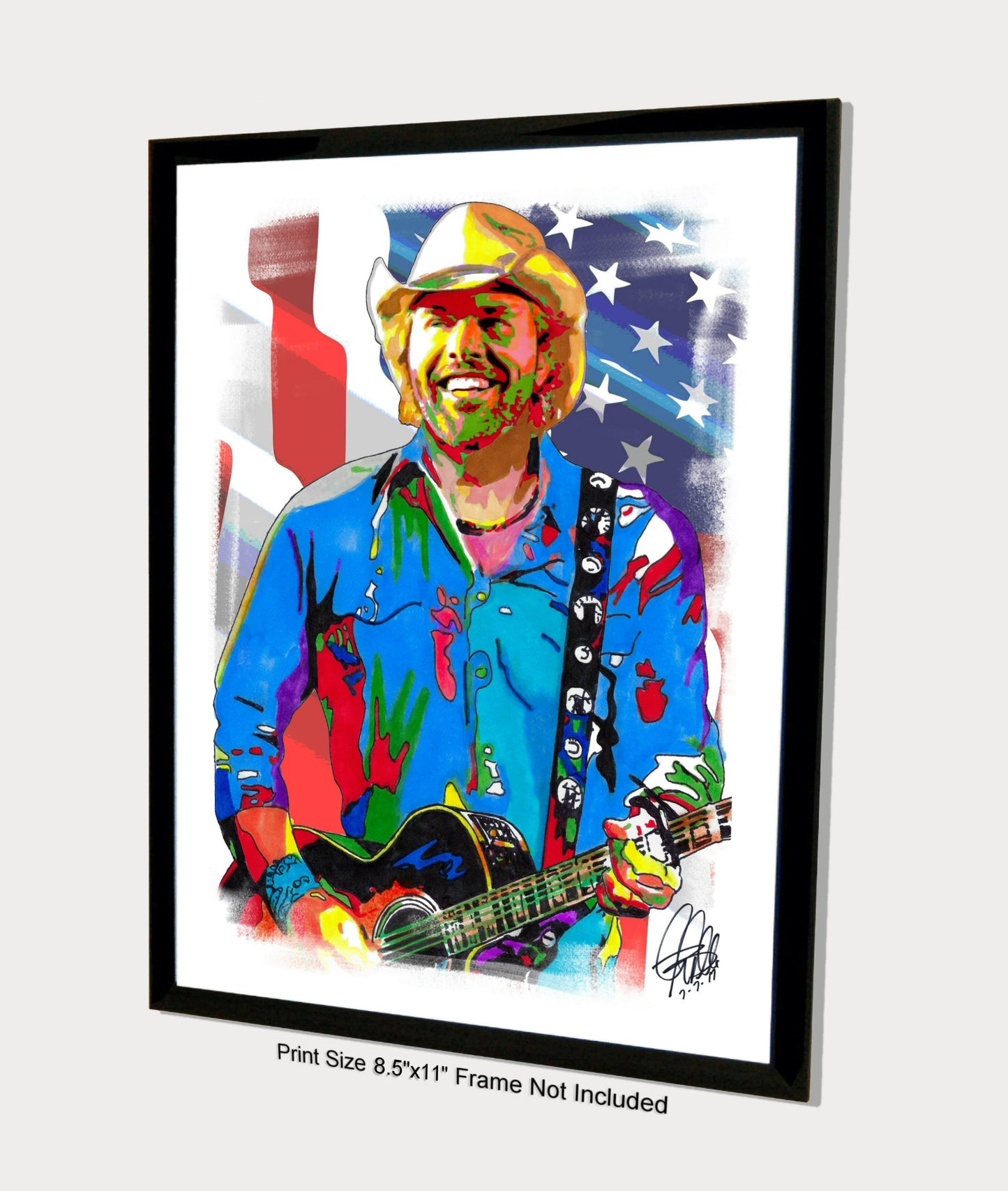 Toby Keith Singer Songwriter Country Music Poster Print Tribute Wall Art 8.5x11