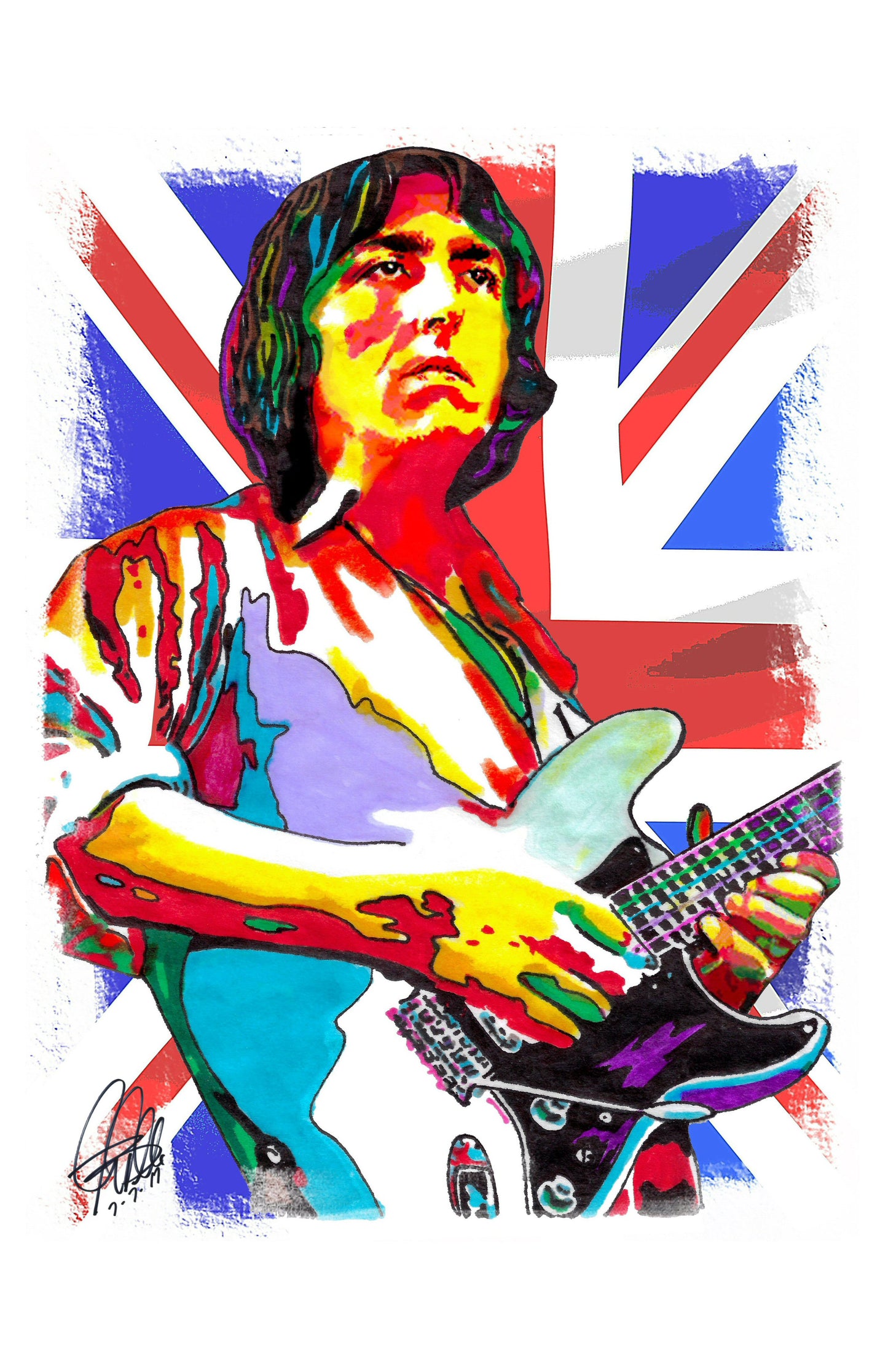 Allan Holdsworth Guitar Jazz Fusion Music Print Poster Wall Art 11x17