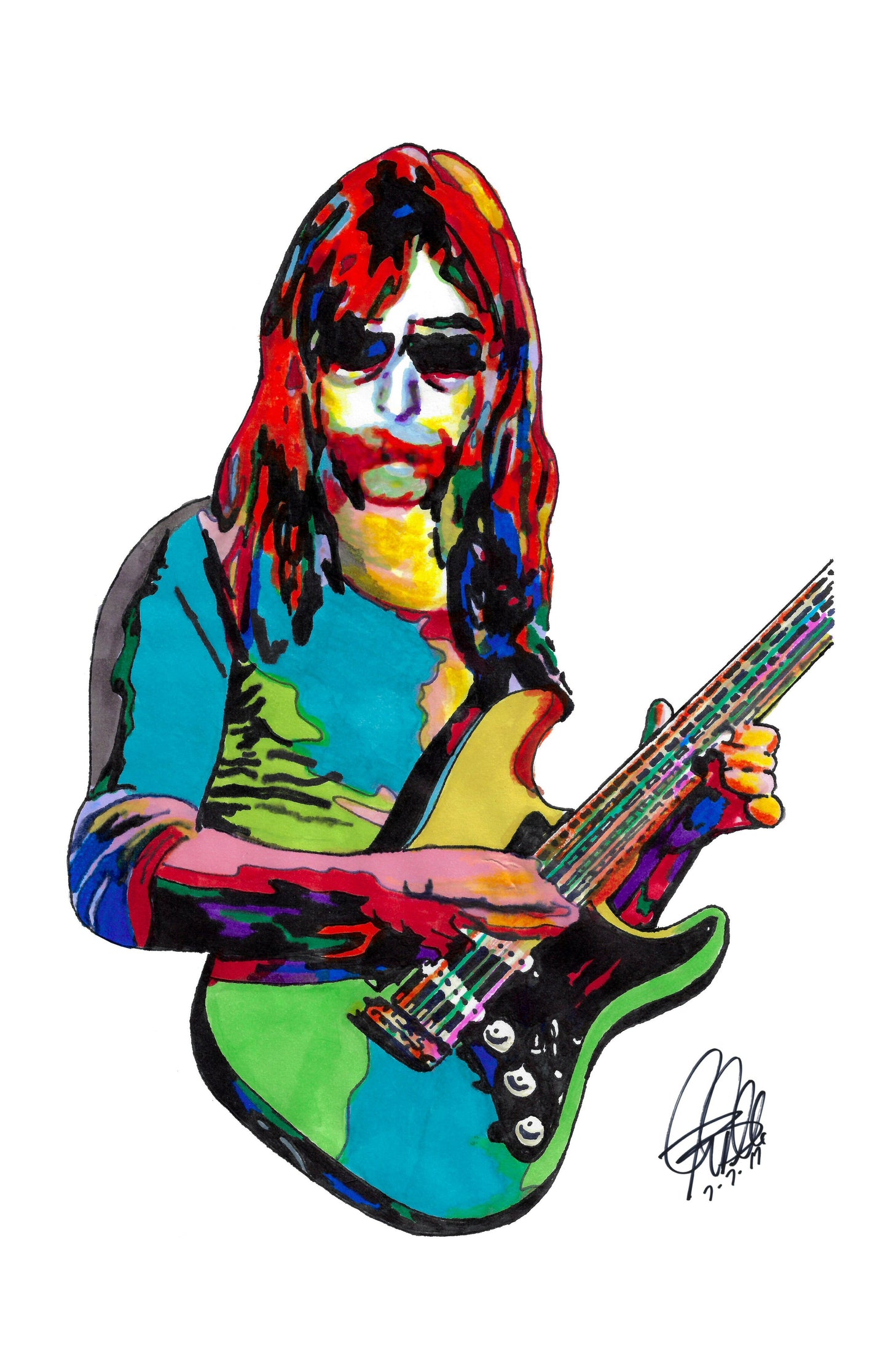 Jeff Skunk Baxter Guitar Rock Music Poster Print Wall Art 11x17