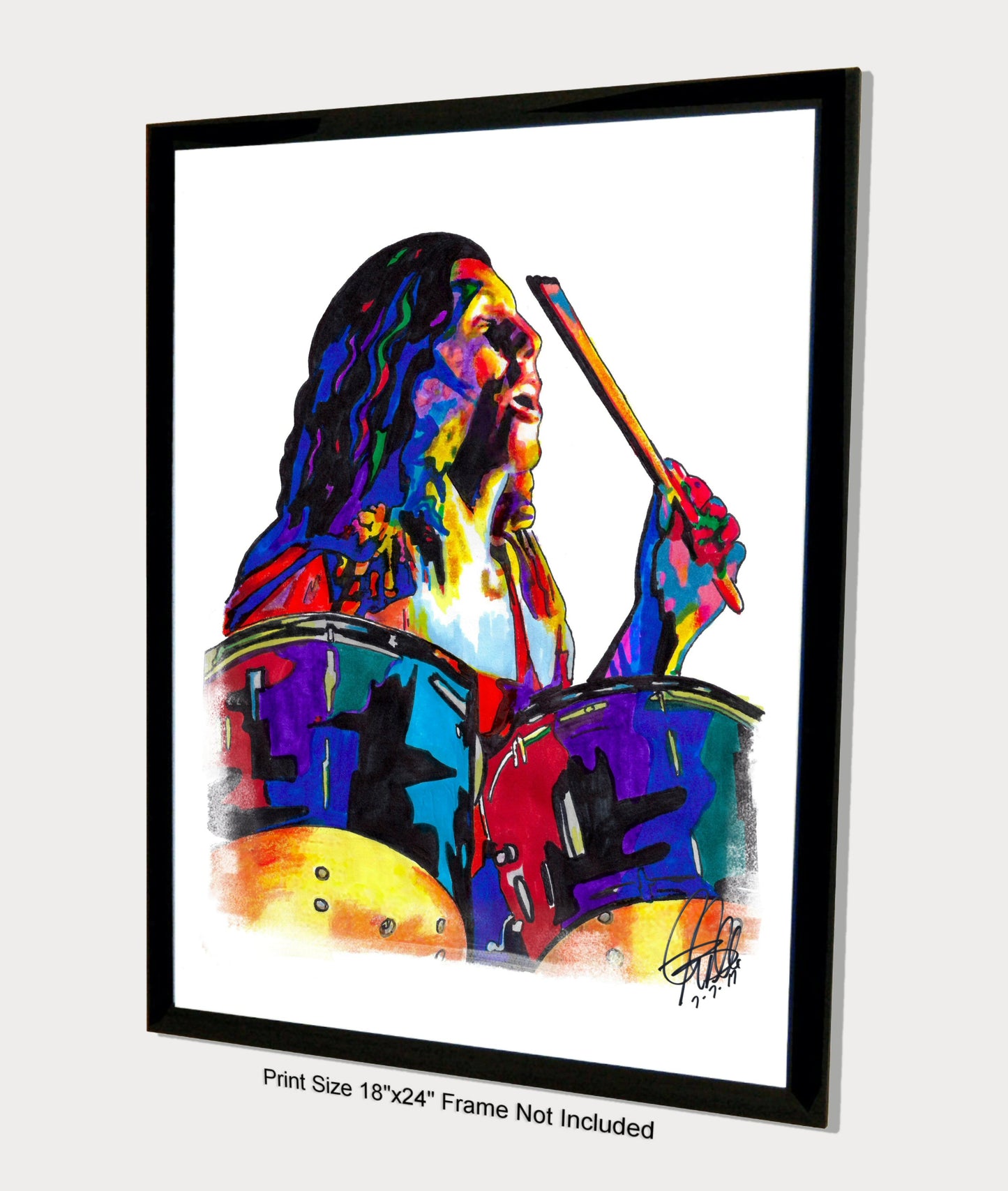 Bob Burns of Lynyrd Skynyrd Drums Rock Music Poster Print Wall Art 18x24