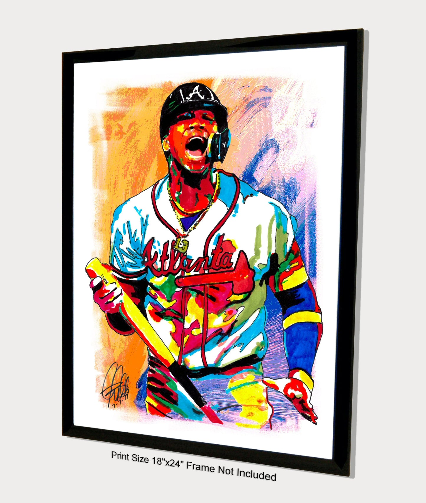 Ronald Acuna Jr Atlanta Braves Baseball Sports Poster Print Wall Art 18x24