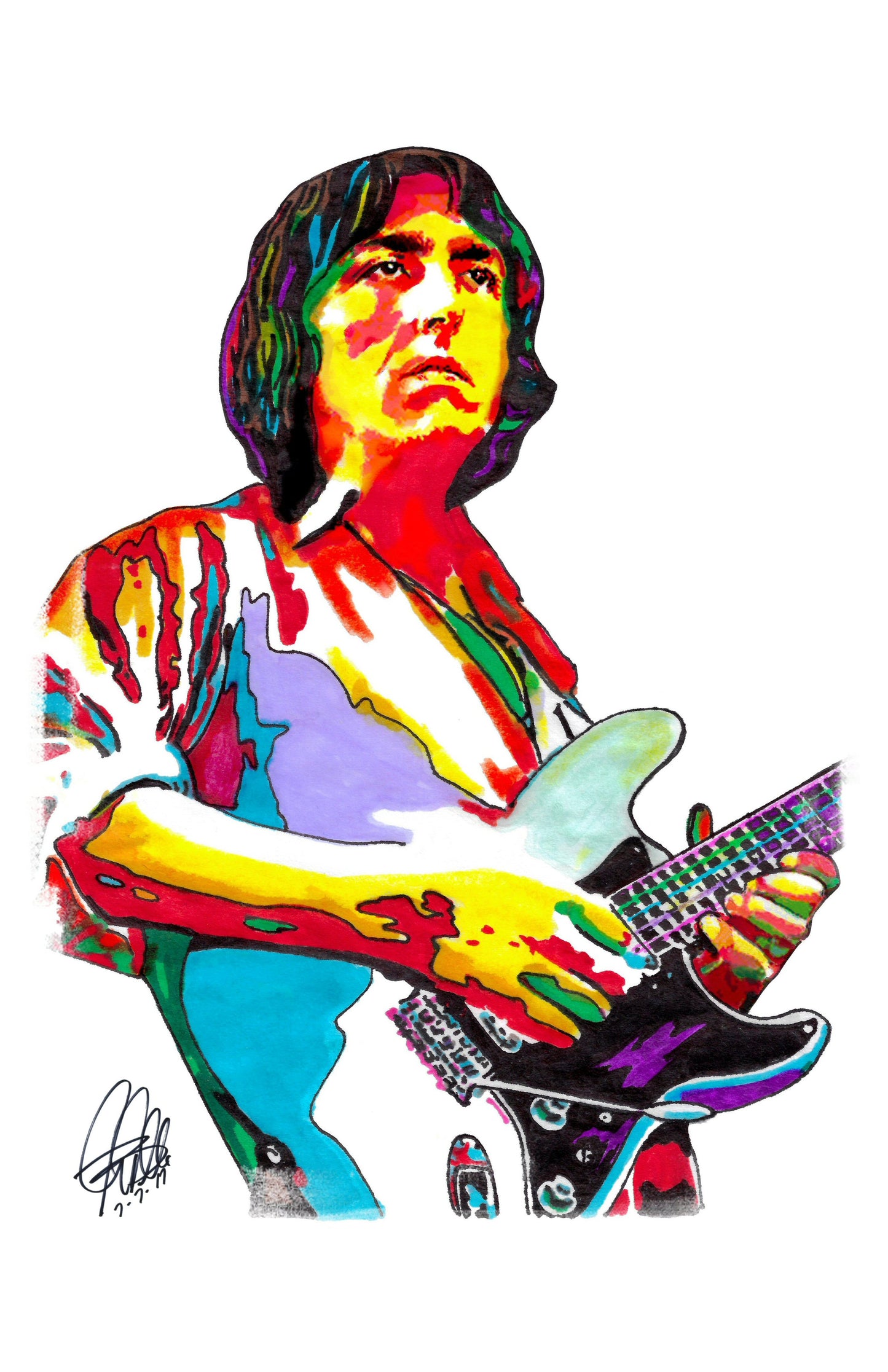 Allan Holdsworth Guitar Jazz Music Print Poster Wall Art 11x17