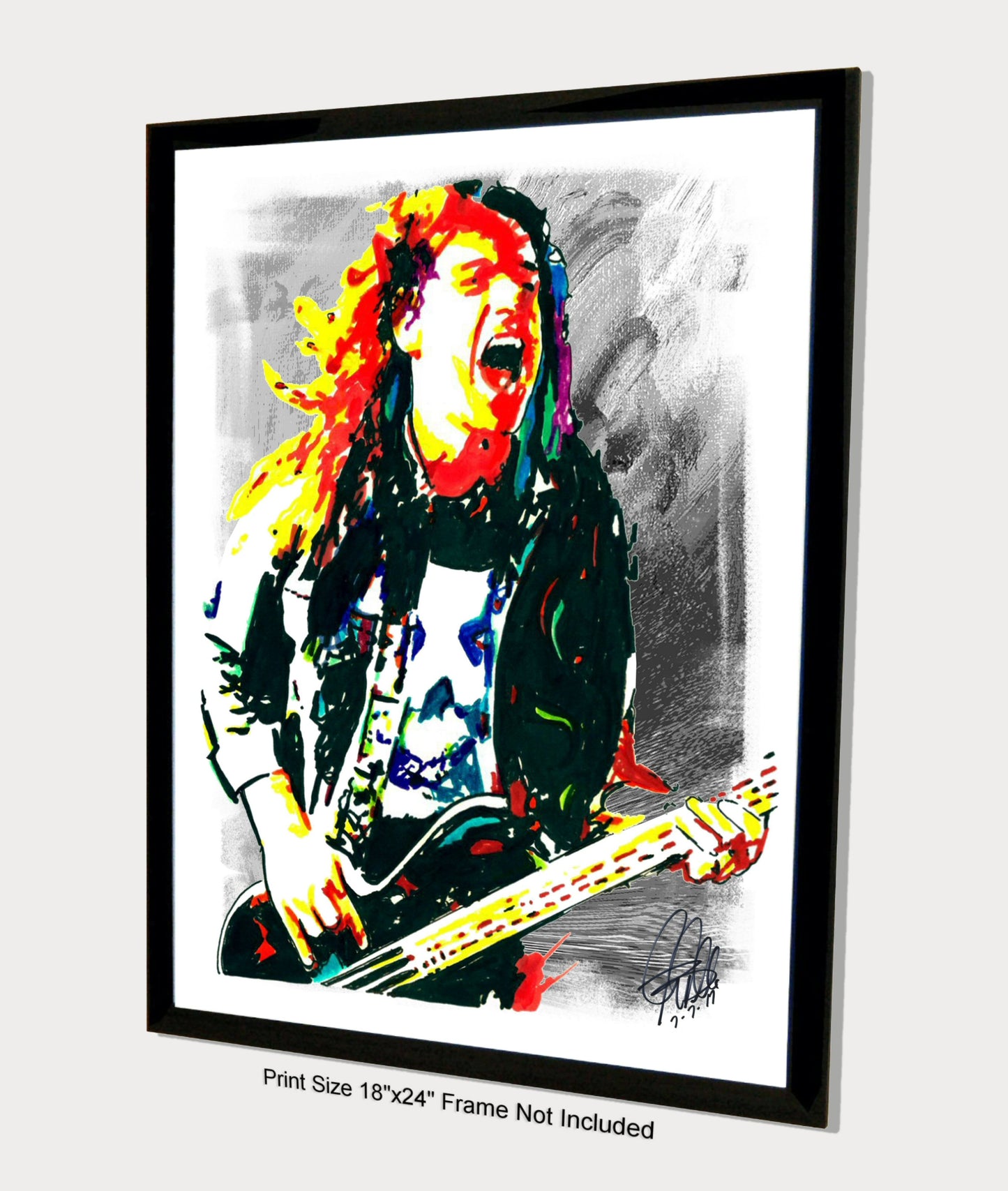 Cliff Burton Metallica Bass Metal Hard Rock Music Print Poster Wall Art 18x24