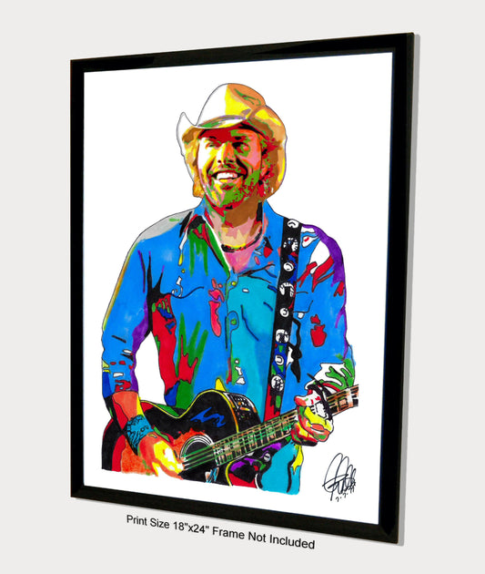 Toby Keith Singer Country Music Poster Print Tribute Wall Art 18x24