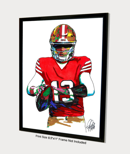 Brock Purdy San Francisco 49ers QB Football Sports Poster Print Wall Art 8.5x11