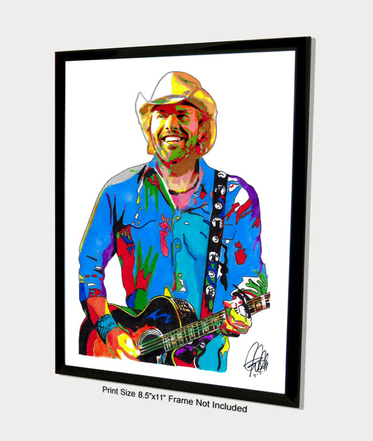 Toby Keith Singer Country Music Poster Print Tribute Wall Art 8.5x11