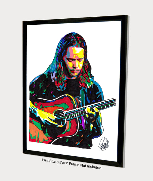 Billy Strings Guitar Bluegrass Outlaw Country Music Poster Print Wall Art 8.5x11