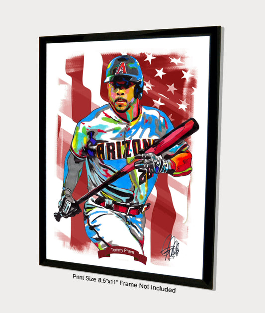 Tommy Pham Arizona Diamondbacks Baseball Sports Poster Print Wall Art 8.5x11