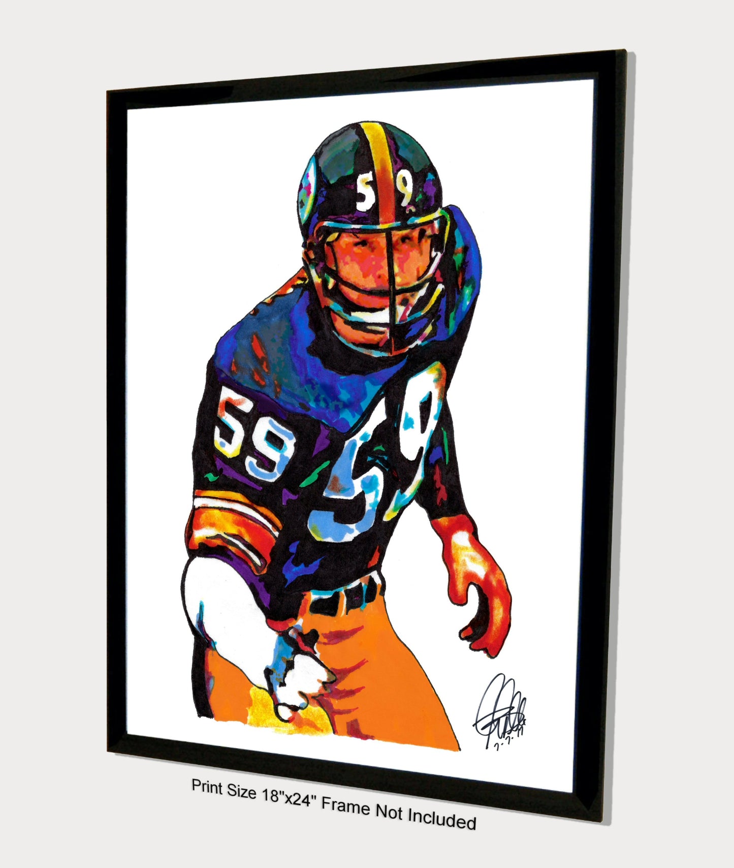 Jack Ham Pittsburgh Steelers Football Sports Poster Print Wall Art 18x24