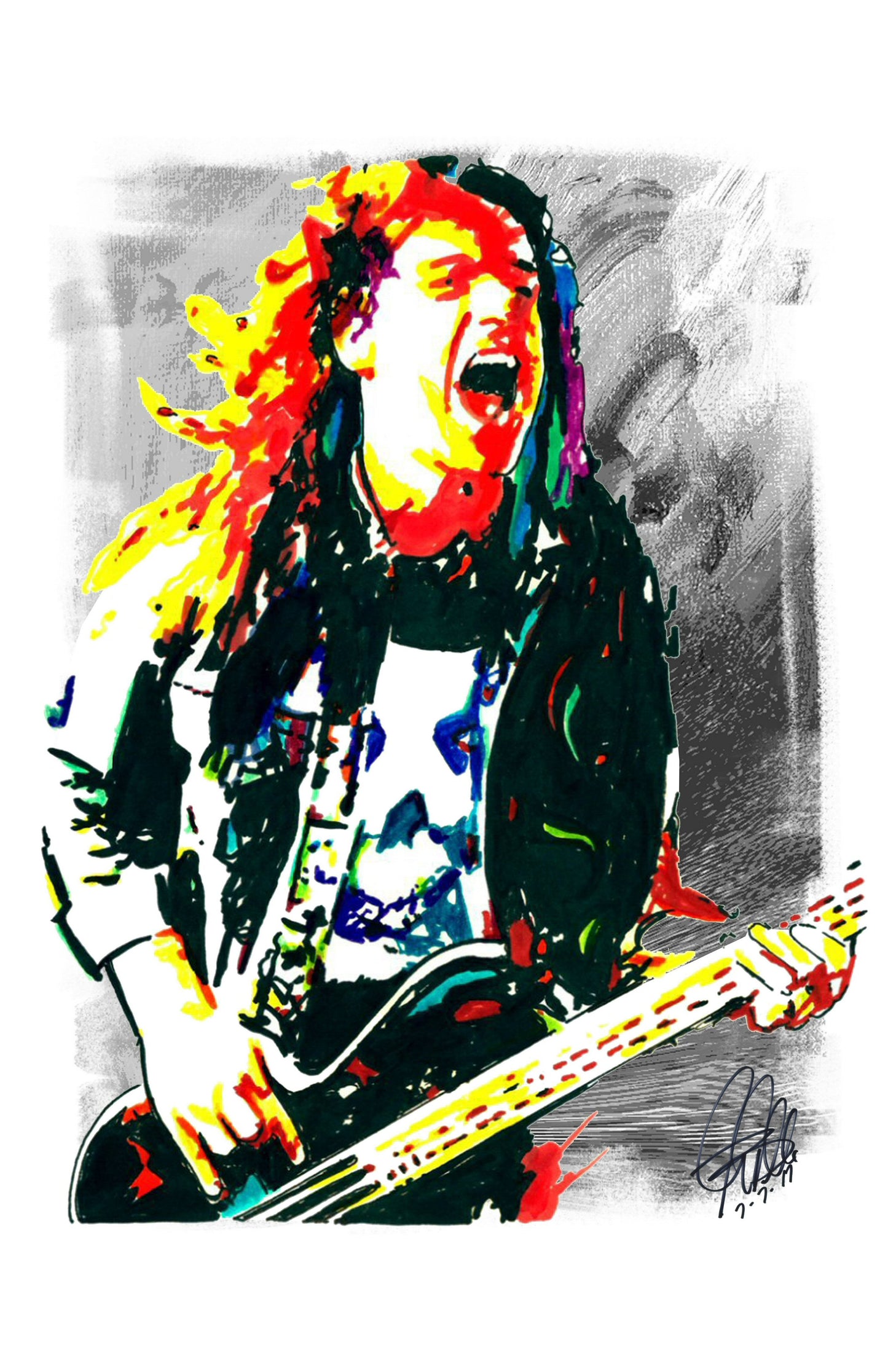 Cliff Burton Metallica Bass Metal Hard Rock Music Print Poster Wall Art 11x17