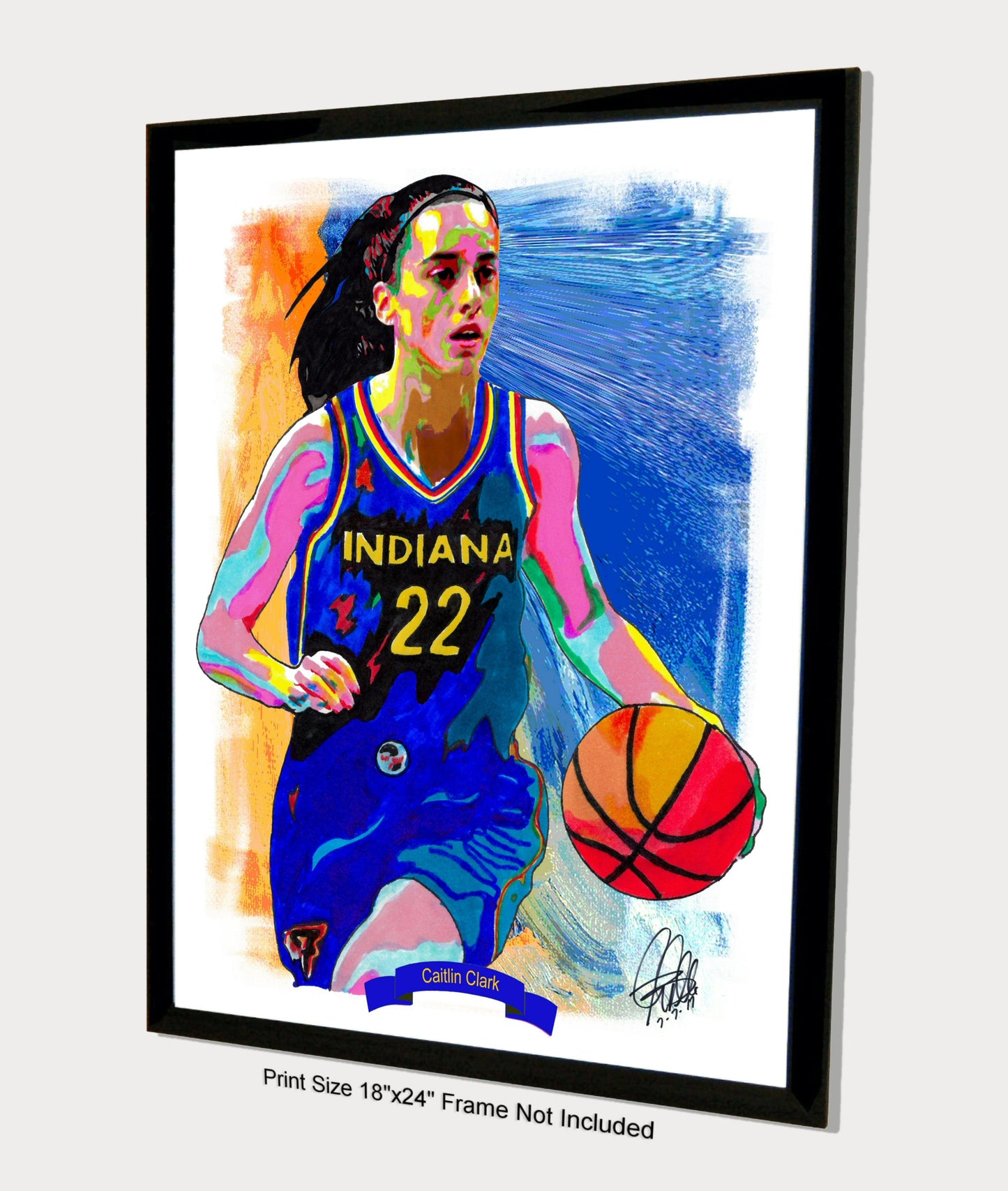 Caitlin Clark Indiana Fever Basketball Sports Poster Print Wall Art 18x24