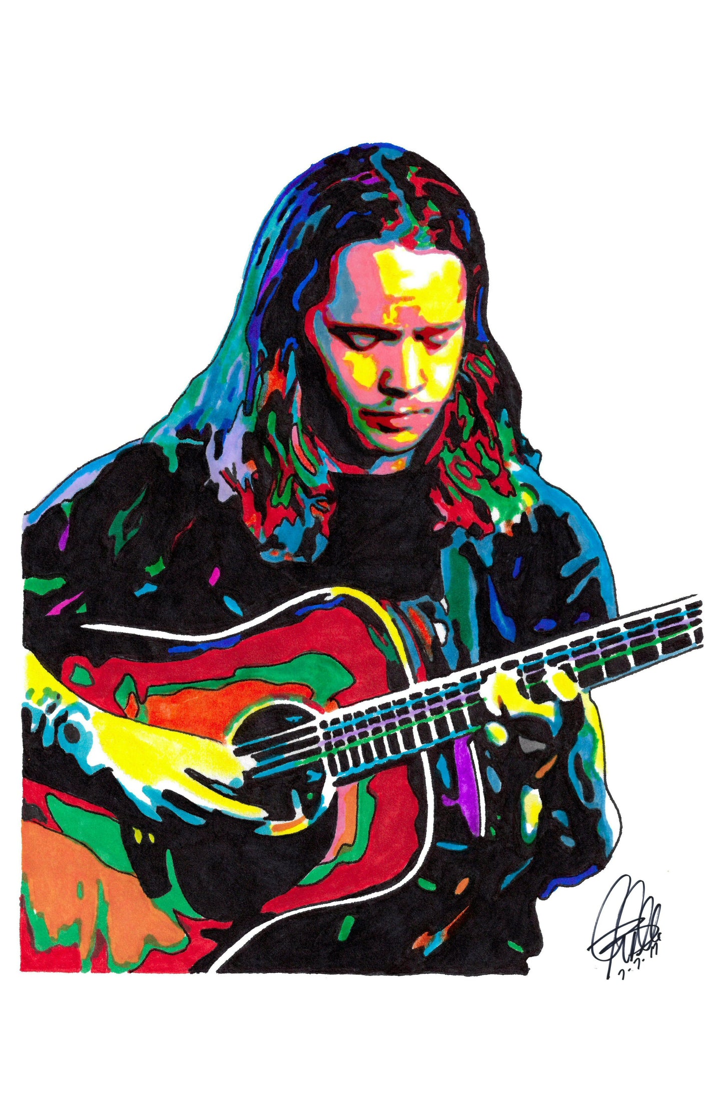 Billy Strings Guitar Bluegrass Outlaw Country Music Poster Print Wall Art 11x17