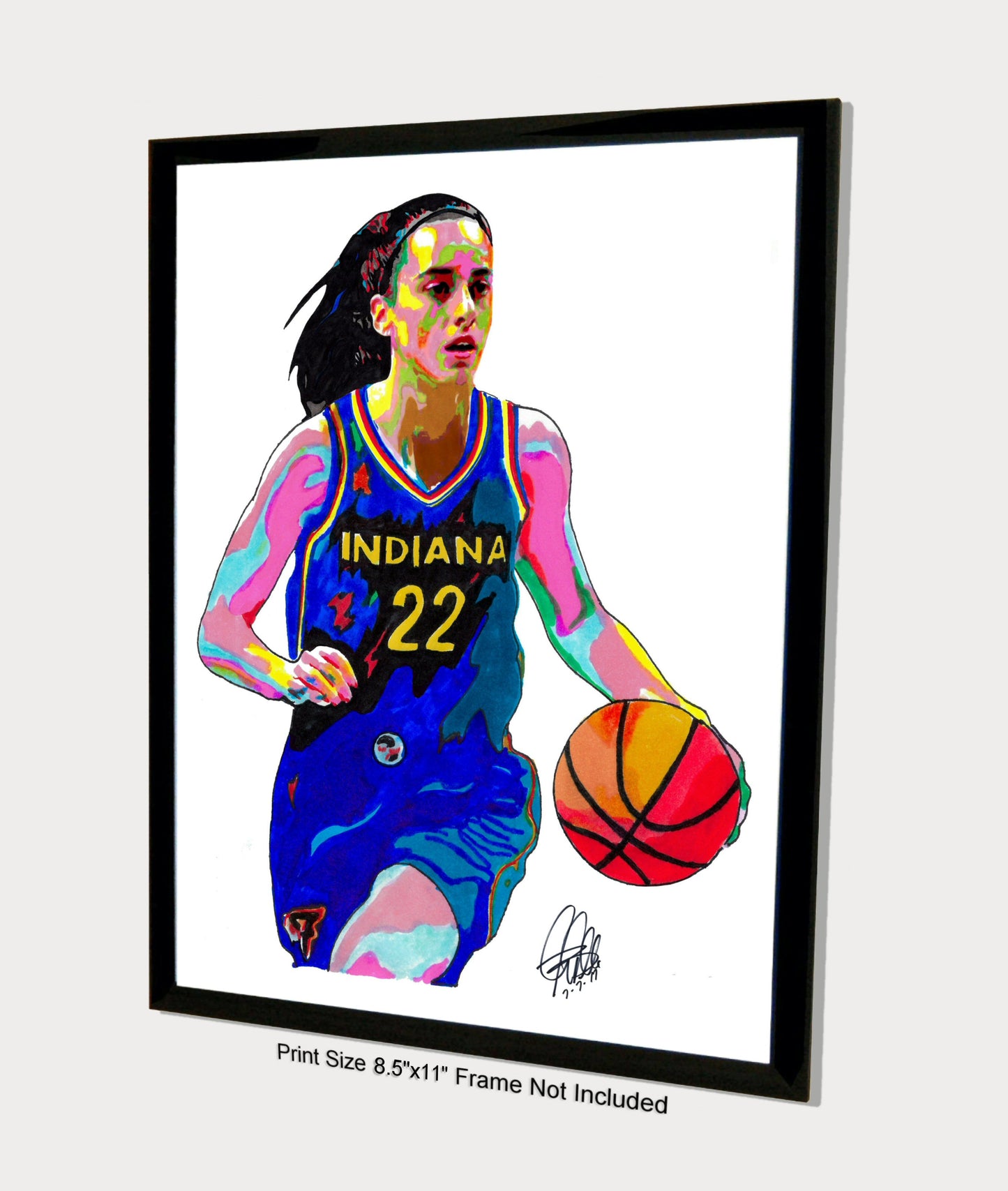 Caitlin Clark Indiana Fever Basketball Poster Print Wall Art 8.5x11