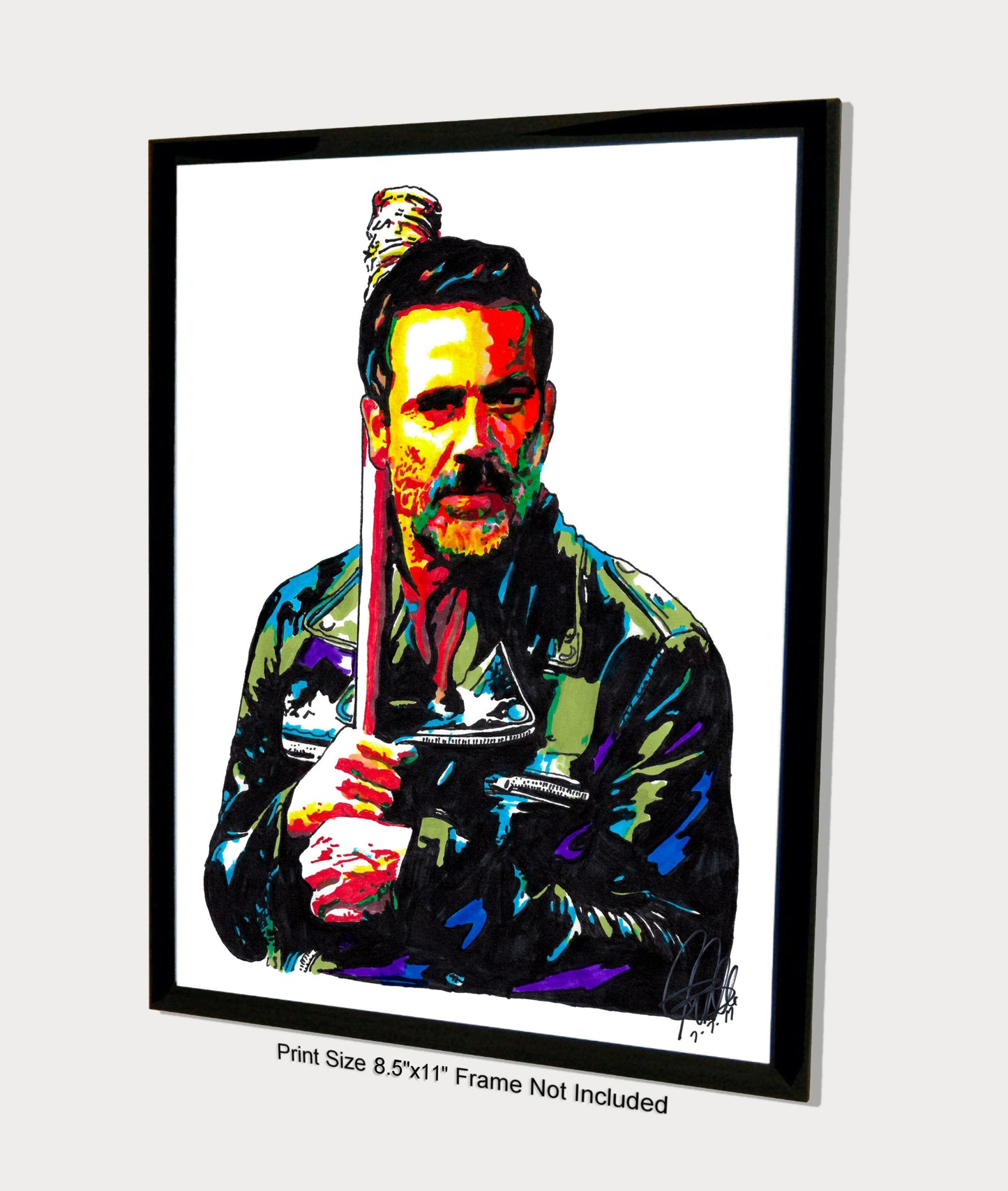 Negan Smith The Walking Dead Poster Print Wall Art 8.5x11