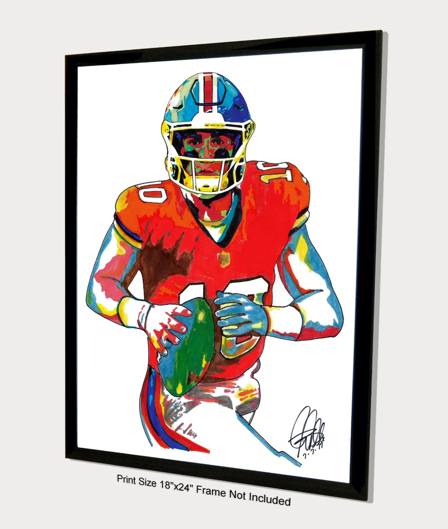 Bo Nix Denver Broncos Football Sports Poster Print Wall Art 18x24