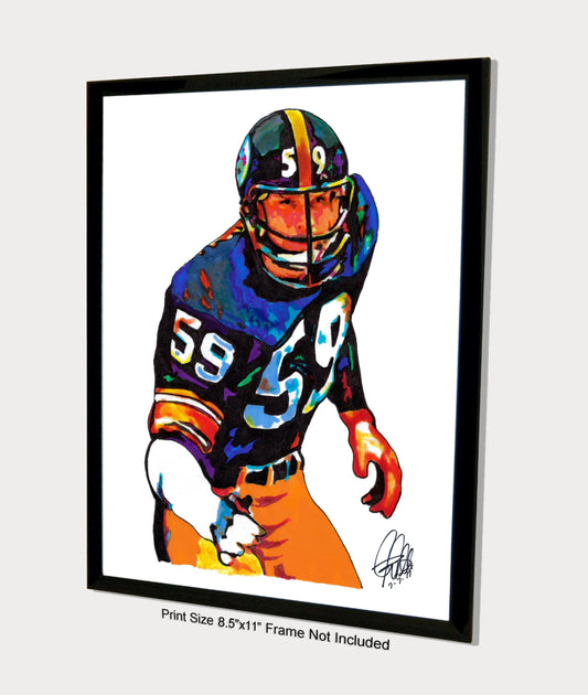 Jack Ham Pittsburgh Steelers Football Sports Poster Print Wall Art 8.5x11