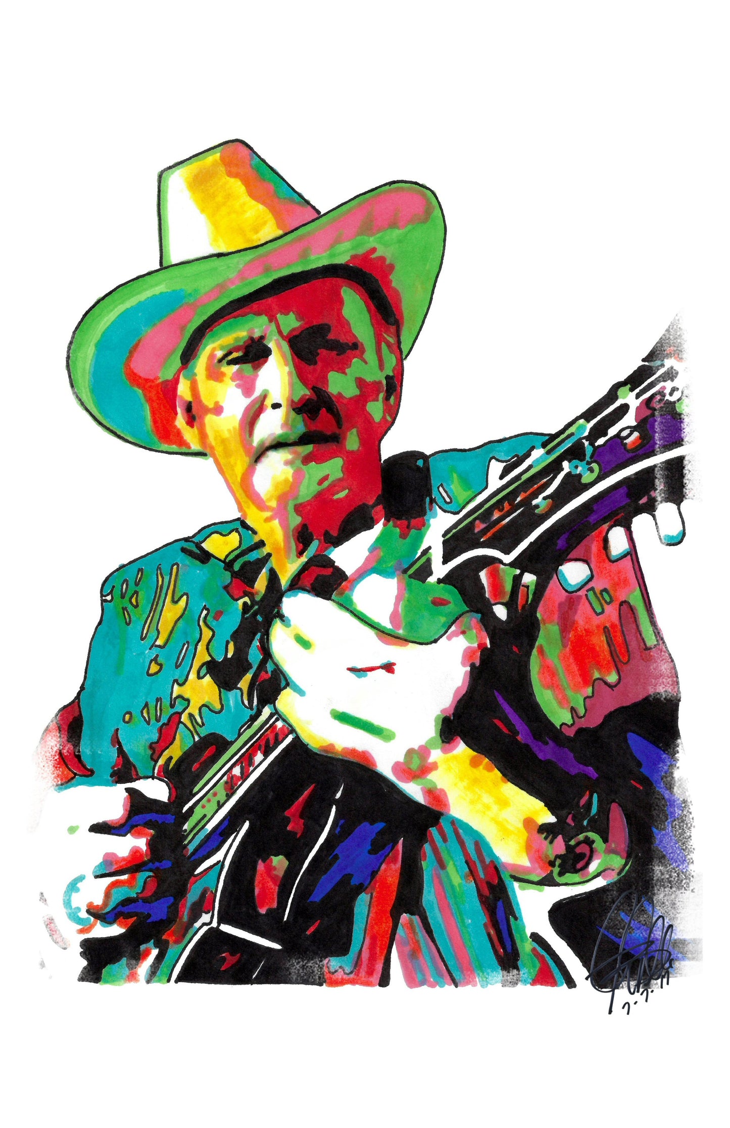 Bill Monroe Mandolin Bluegrass Country Music Poster Print Wall Art 11x17