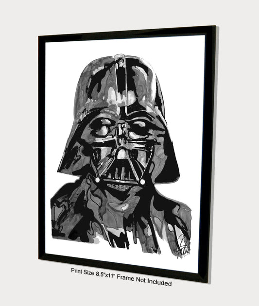 Darth Vader Star Wars Movies Print Poster Wall Art  8.5x11