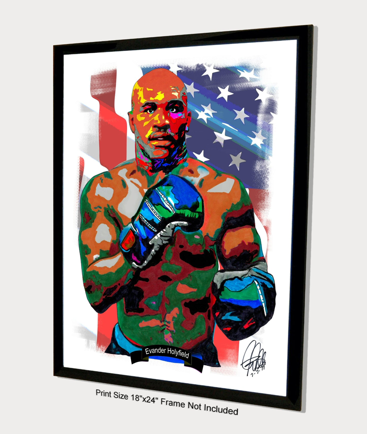 Evander Holyfield Boxer Boxing Heavyweight Sports Poster Print Wall Art 18x24