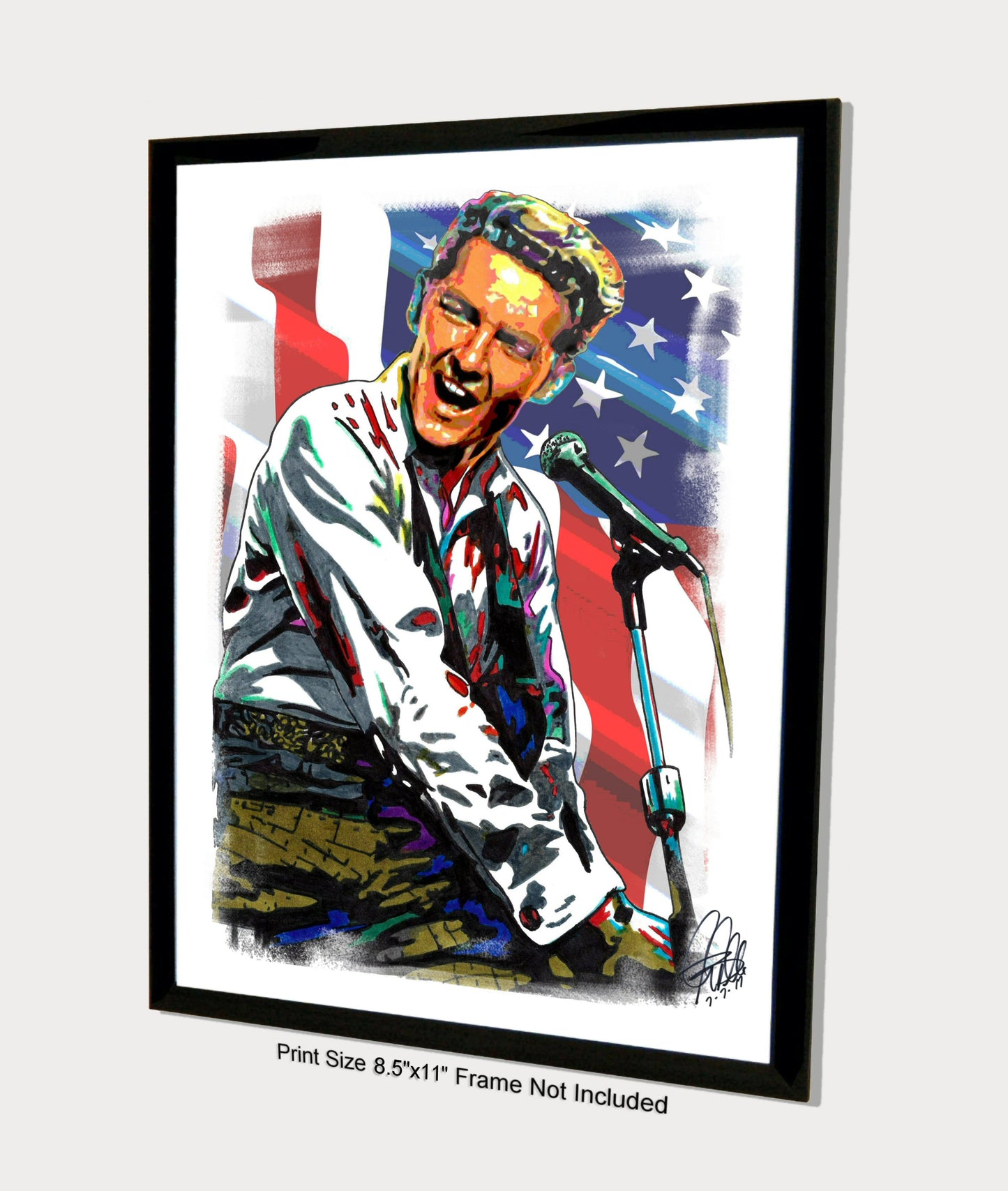 Jerry Lee Lewis Singer Rock and Roll Blues Music Poster Print Wall Art 8.5x11