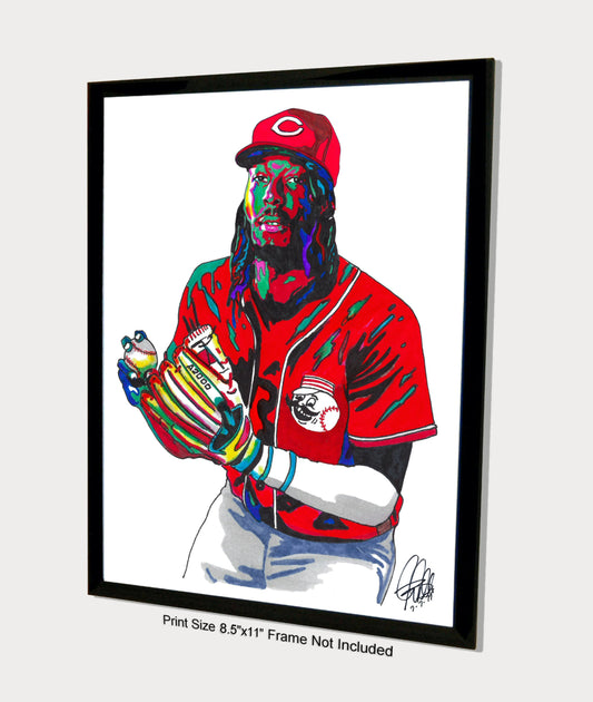 Elly De La Cruz Cincinnati Reds Baseball Poster Print Wall Art 8.5x11