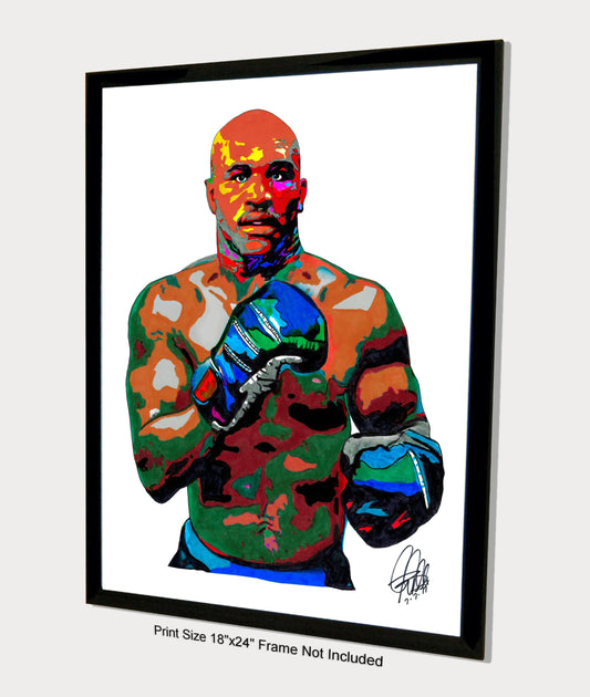 Evander Holyfield Boxer Boxing Sports Poster Print Wall Art 18x24
