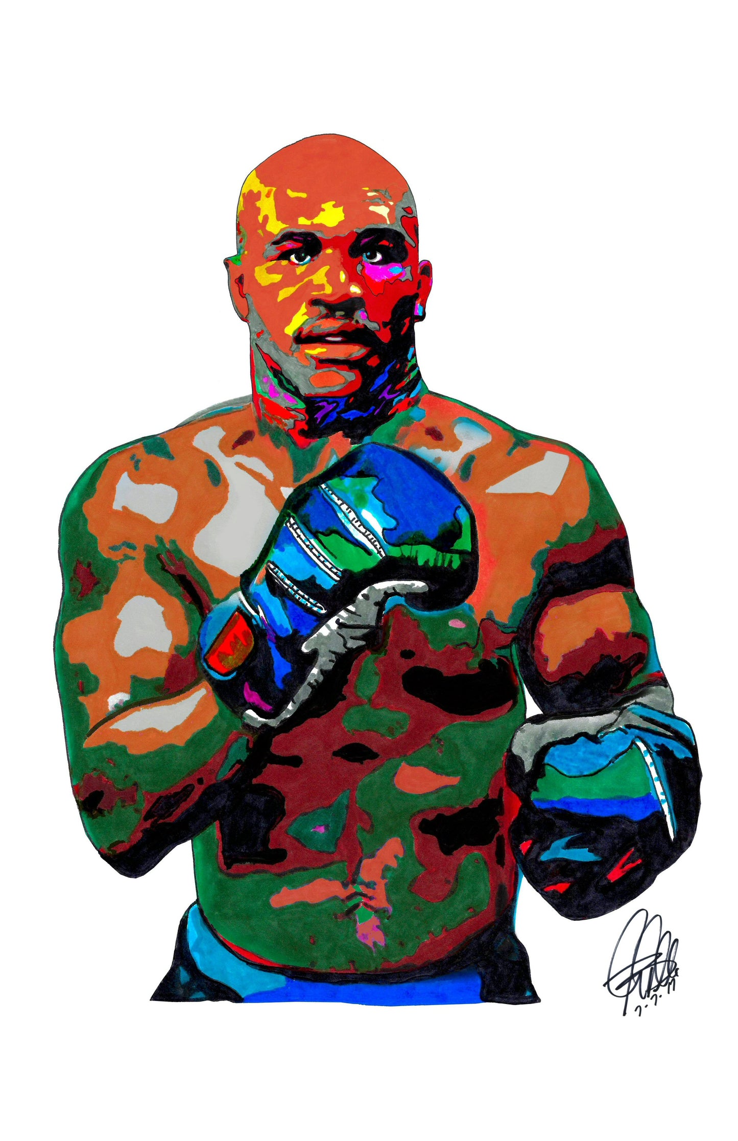 Evander Holyfield Boxer Boxing Sports Poster Print Wall Art 11x17
