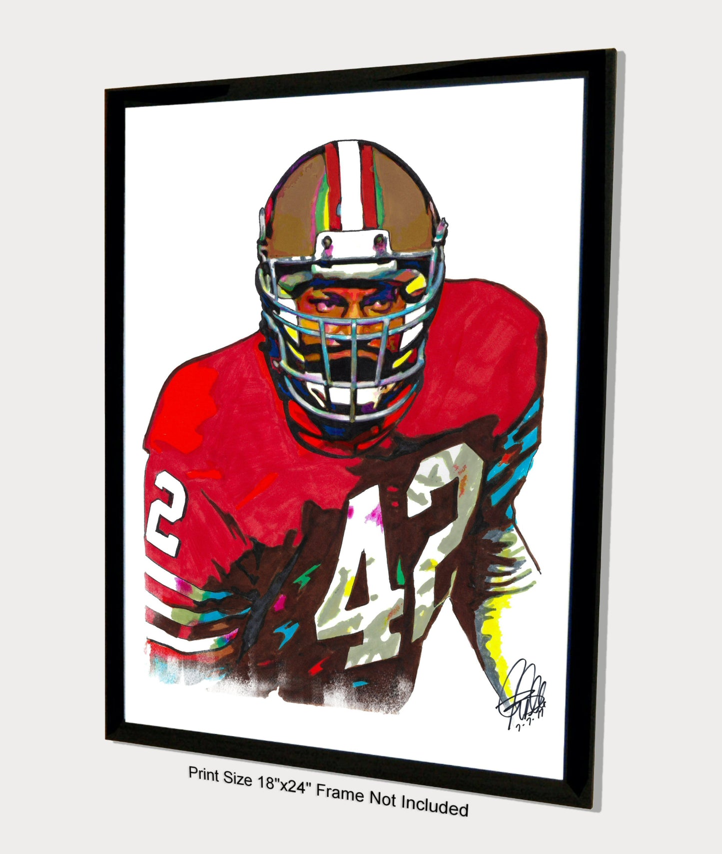 Ronnie Lott San Francisco 49ers Football Safety Poster Print Wall Art 18x24
