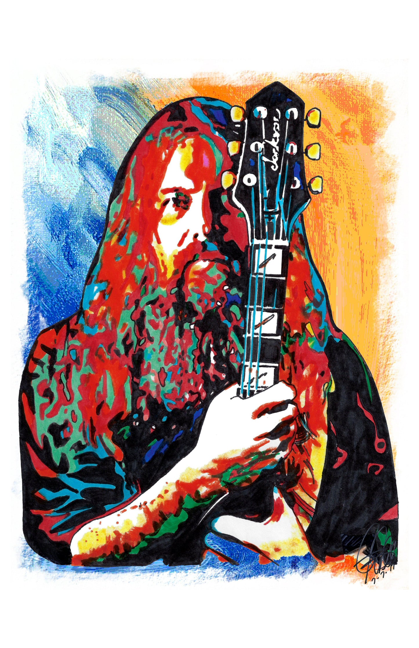 Mark Morton Lamb of God Guitar Heavy Metal Poster Print Wall Art 11x17